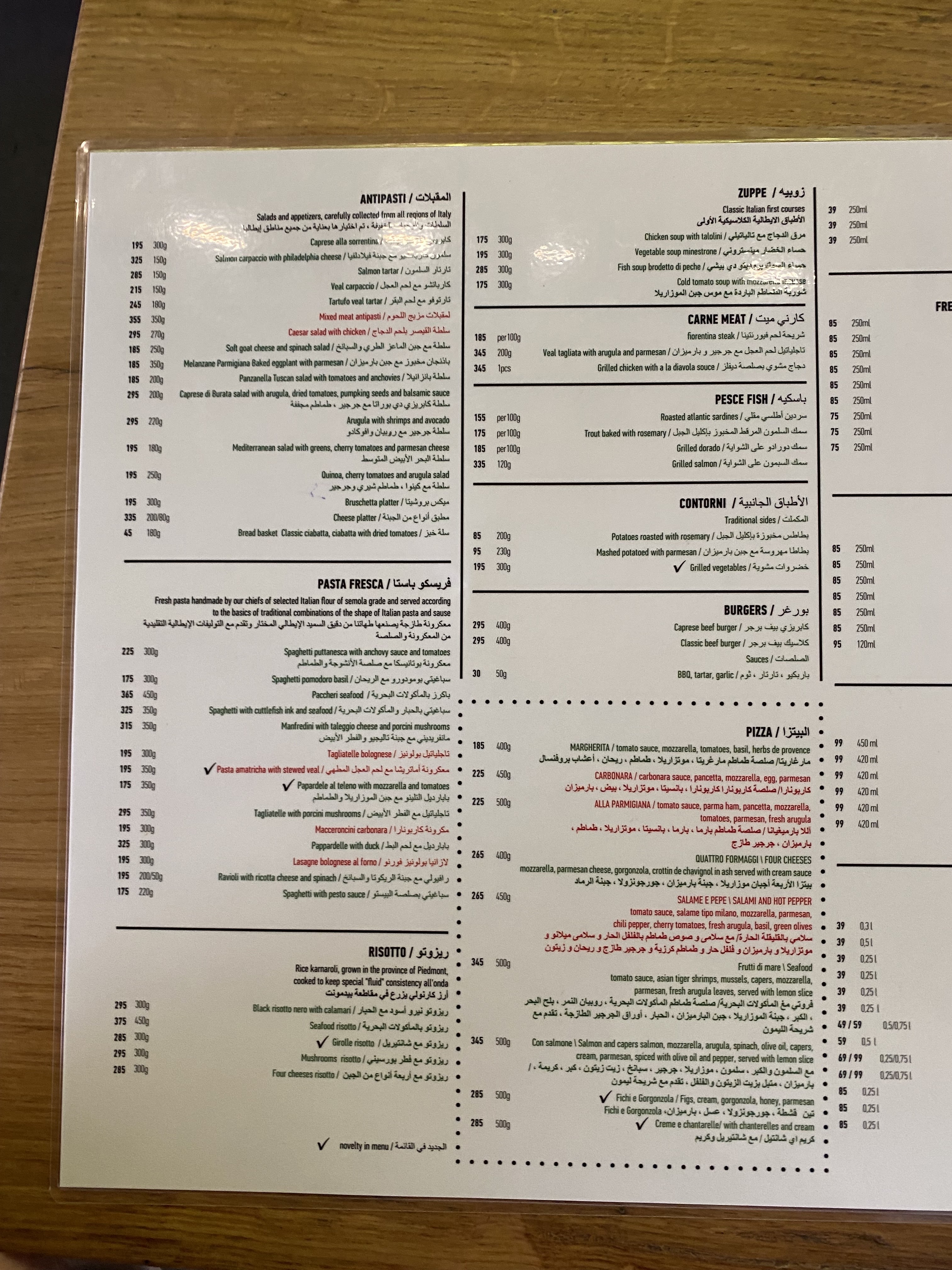 Osteria Italiana menu 10