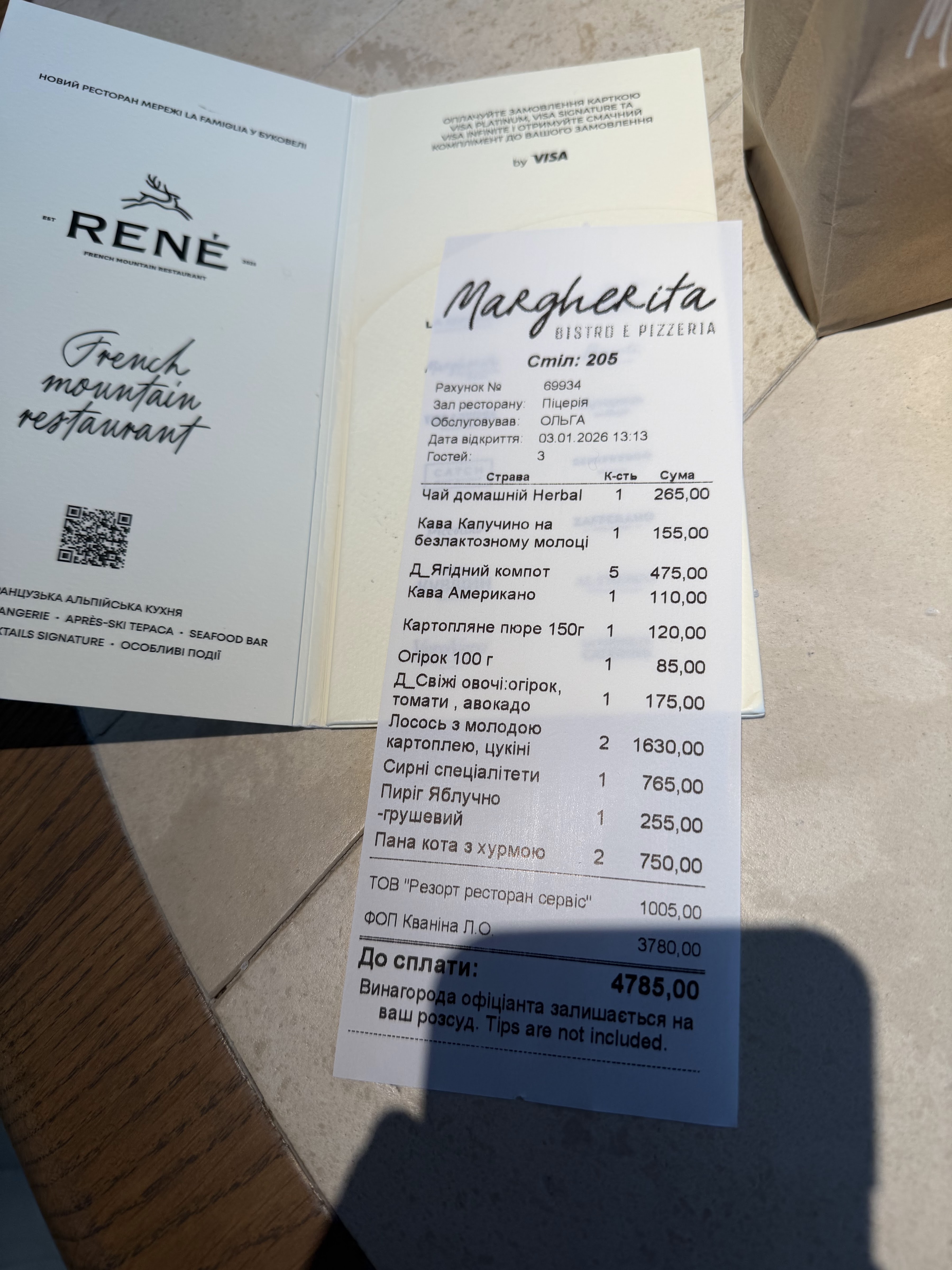 René menu 5