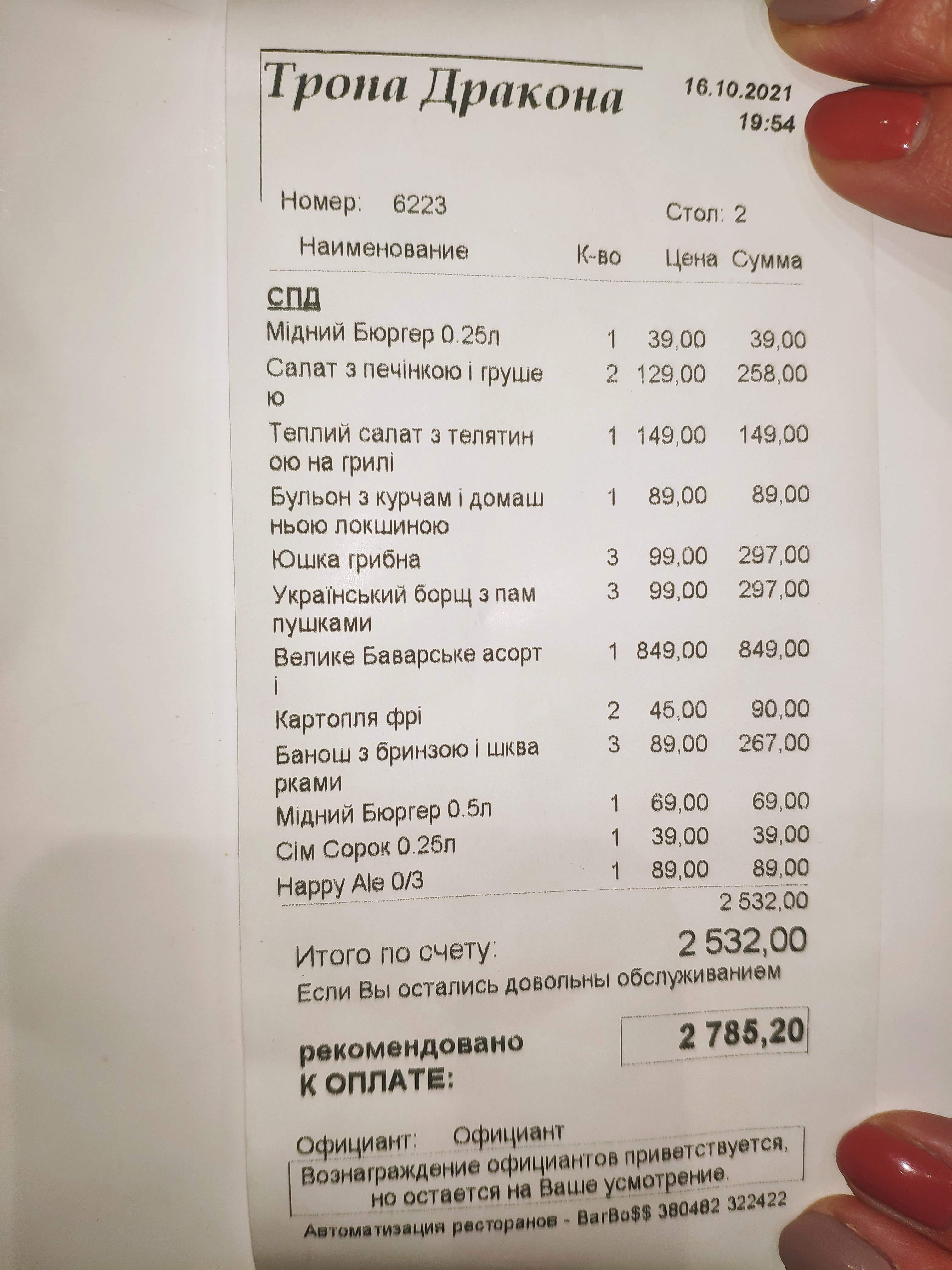 Пивний сад / Biergarten menu 2