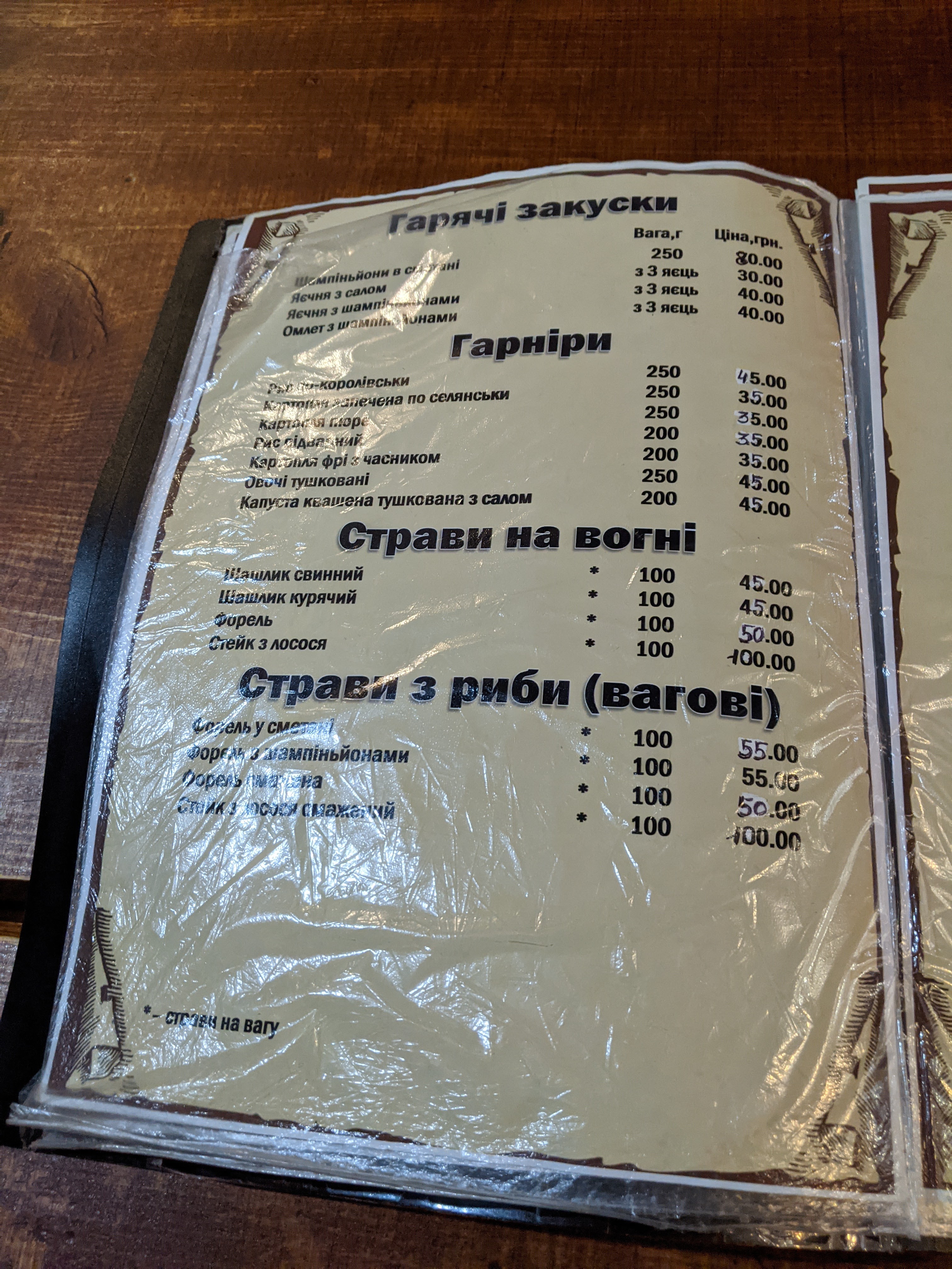 Колиба Гостинна Хата menu 11