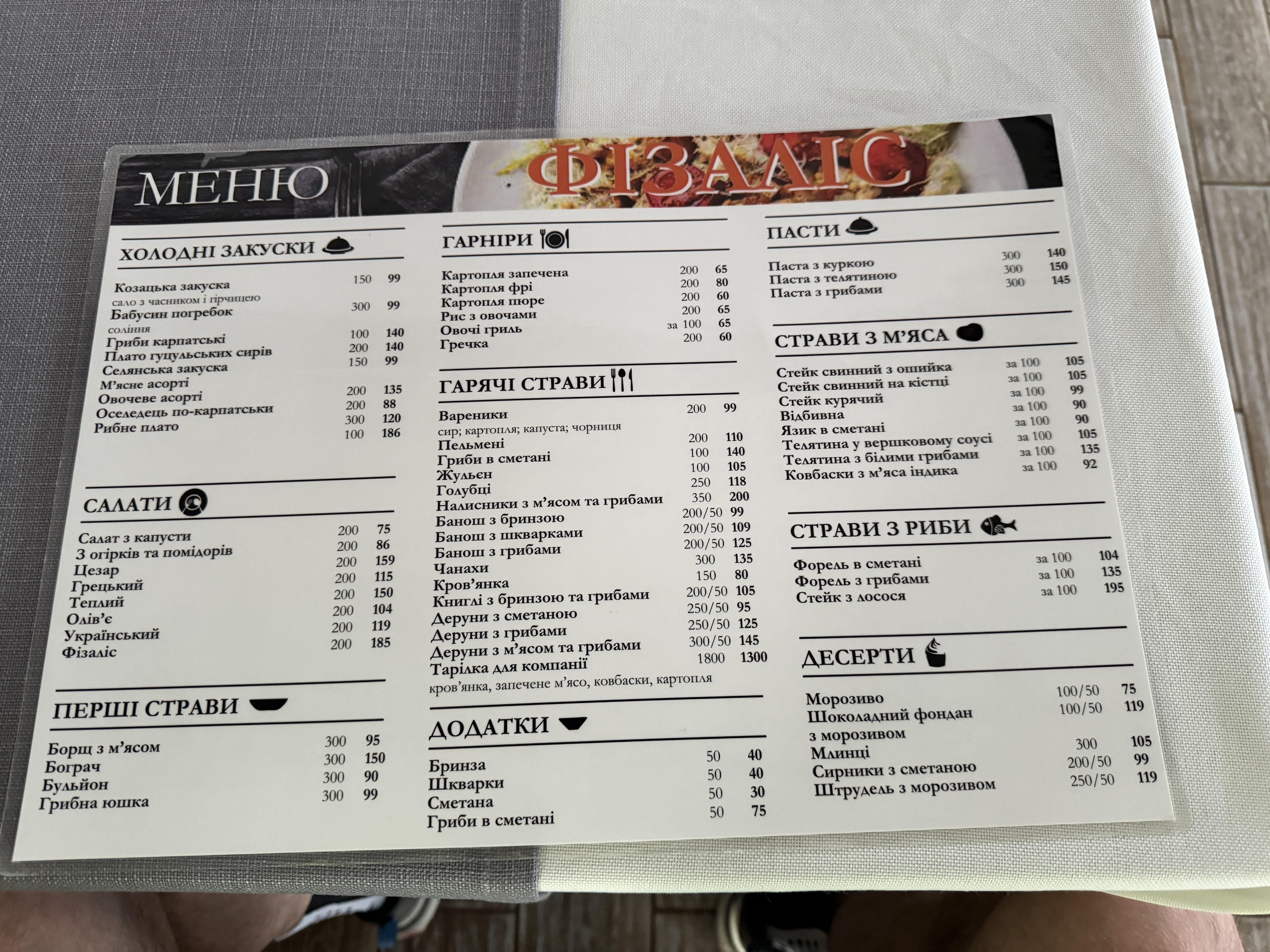 Фізаліс menu 8