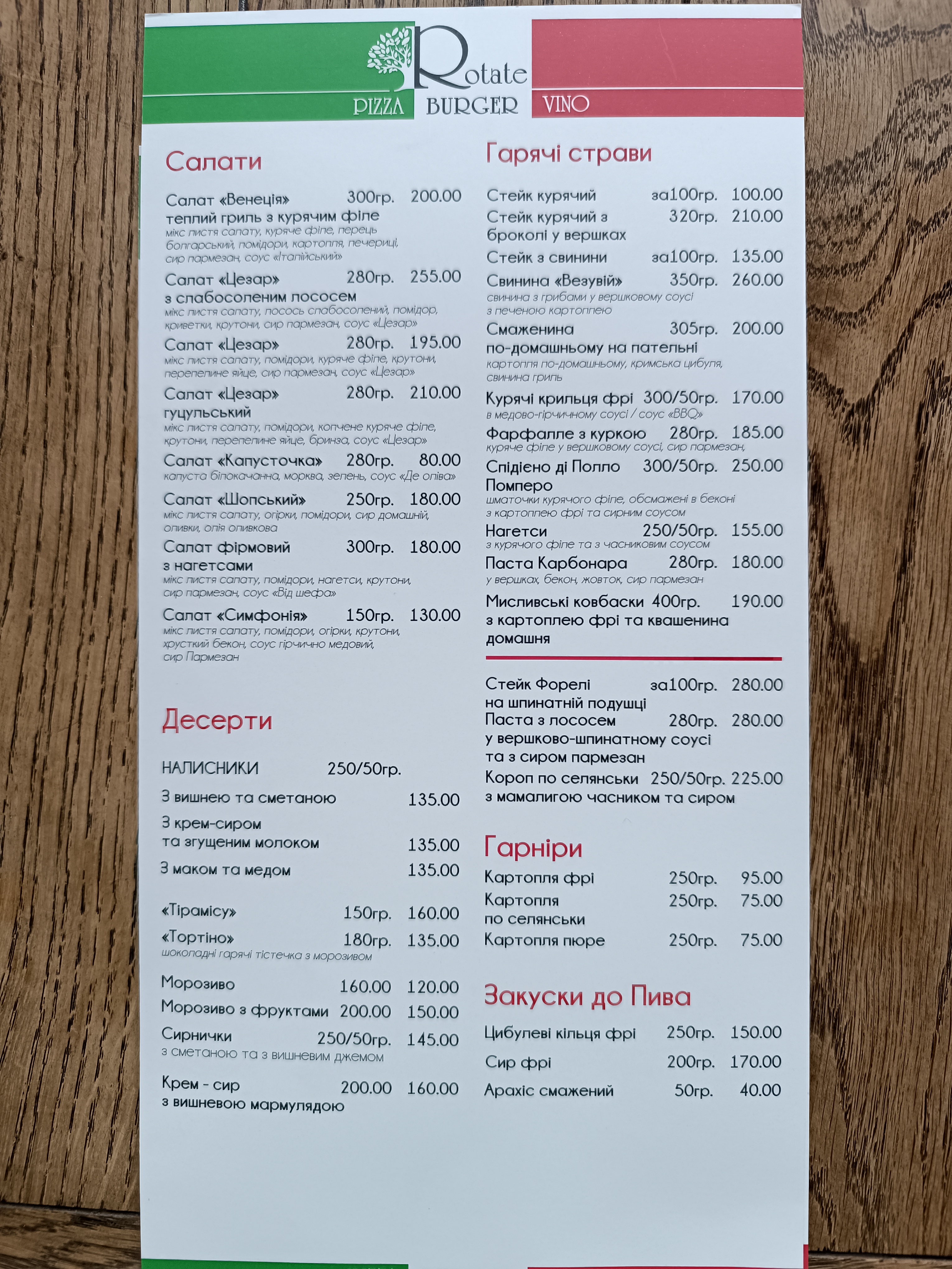 Pizza Rotate menu 3