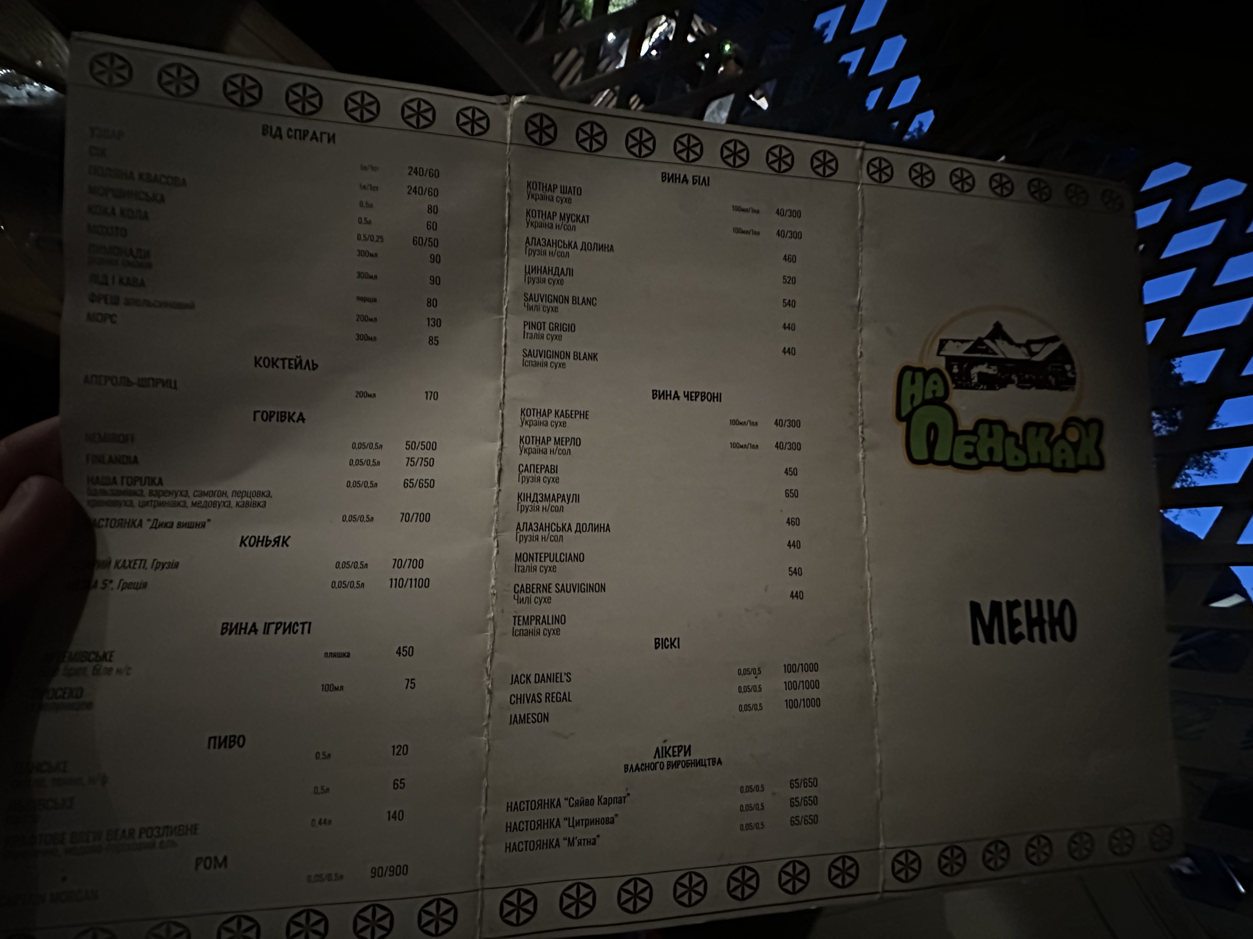 Колиба На Пеньках+ готель menu 5