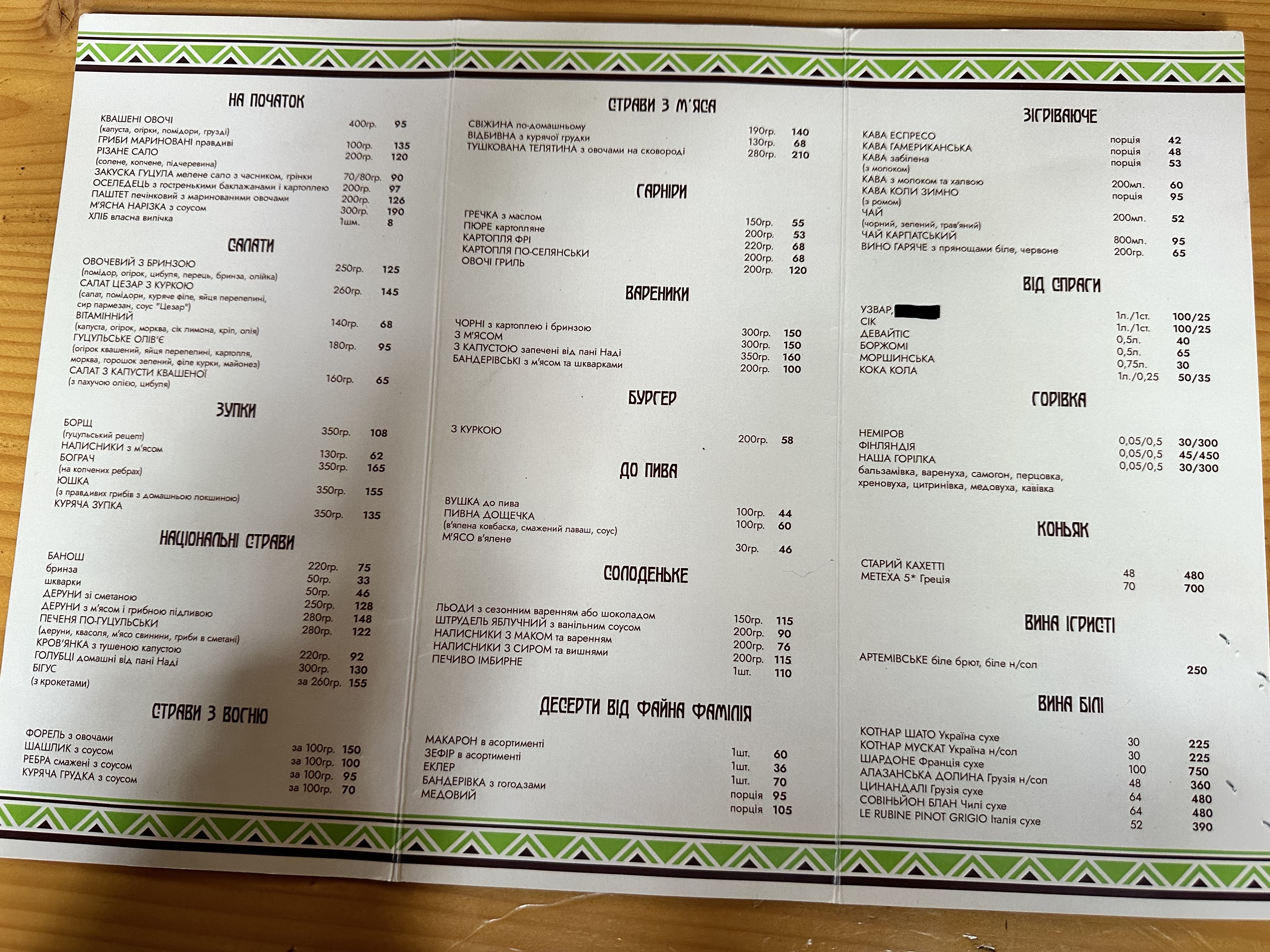 Колиба На Пеньках+ готель menu 6