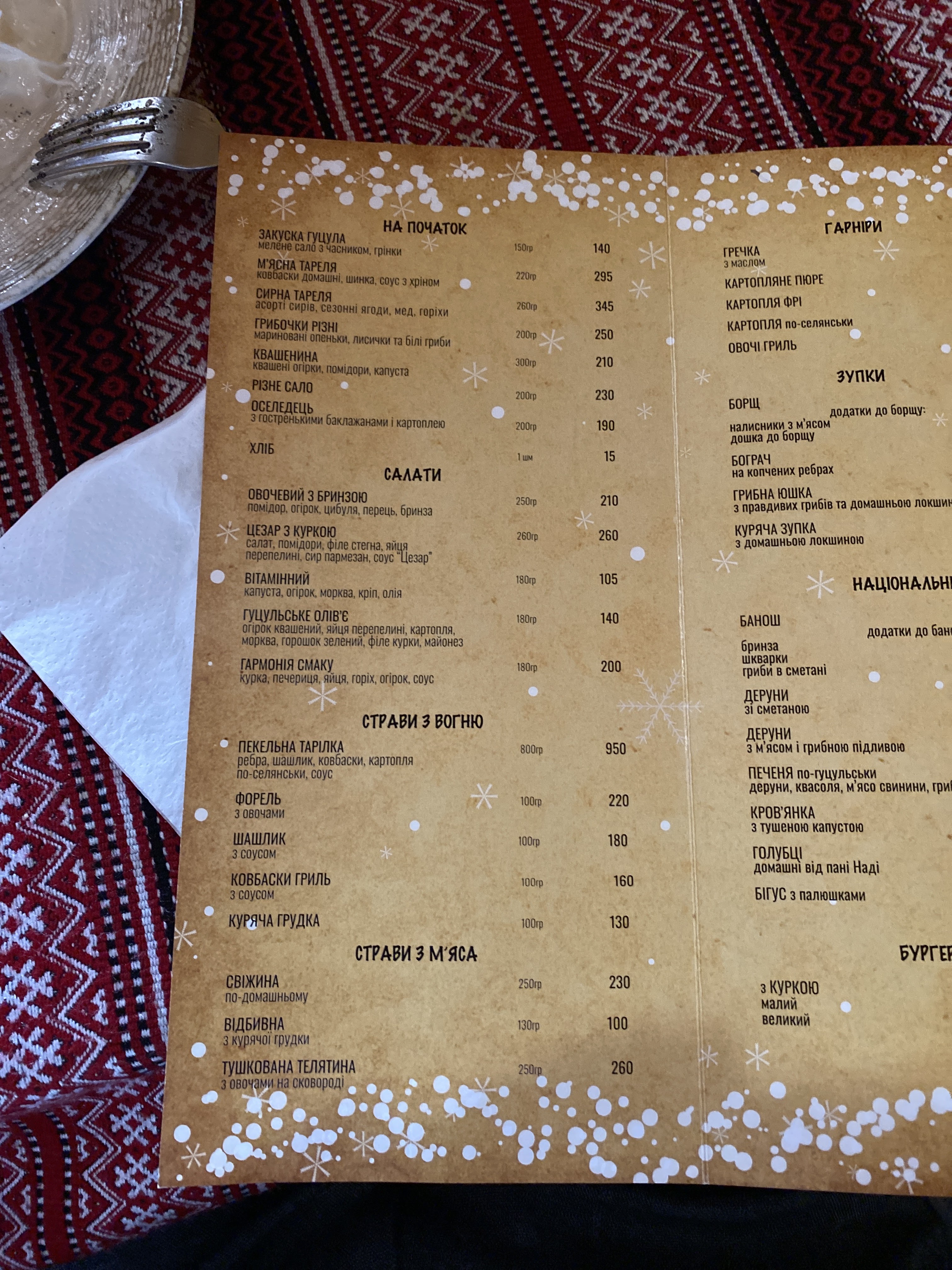Колиба На Пеньках+ готель menu 12