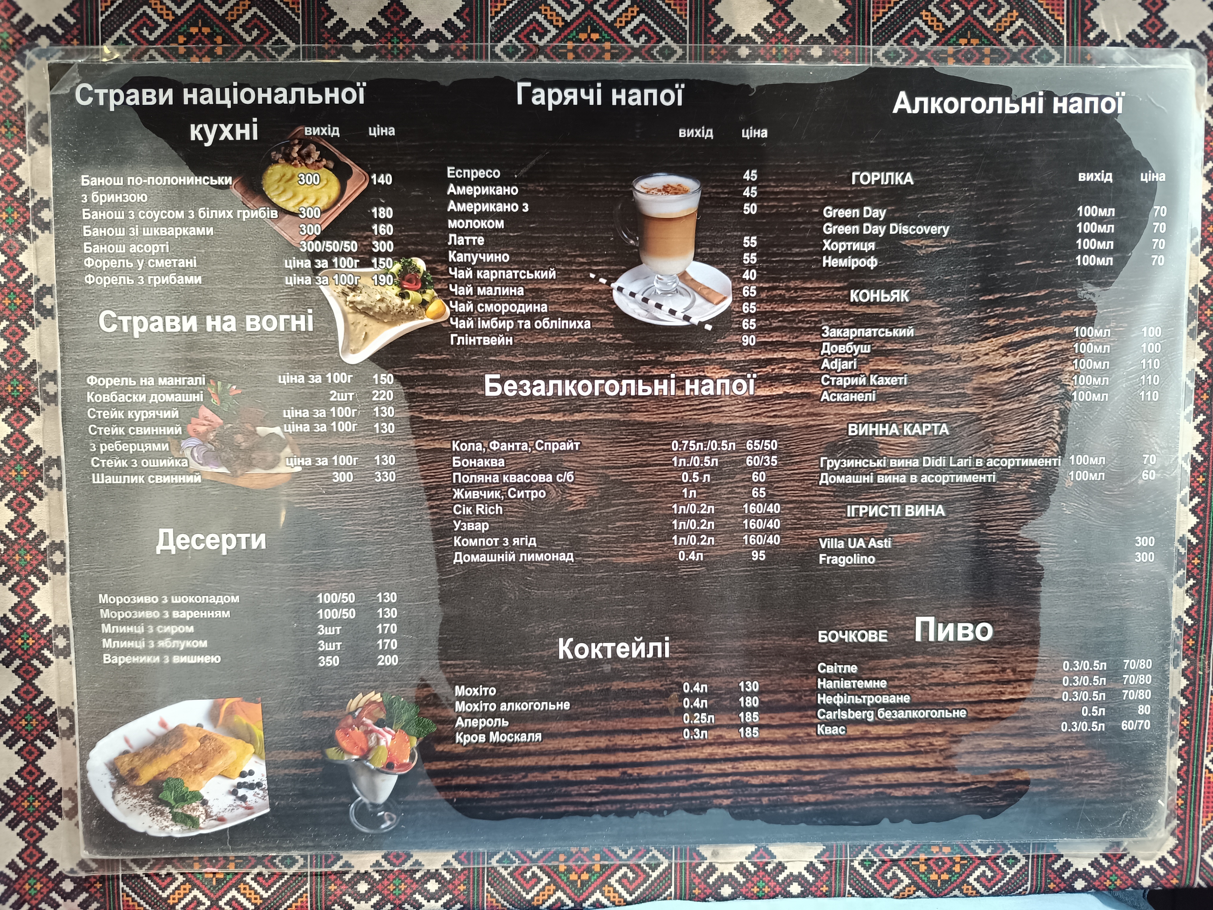 Above the Prut menu 6