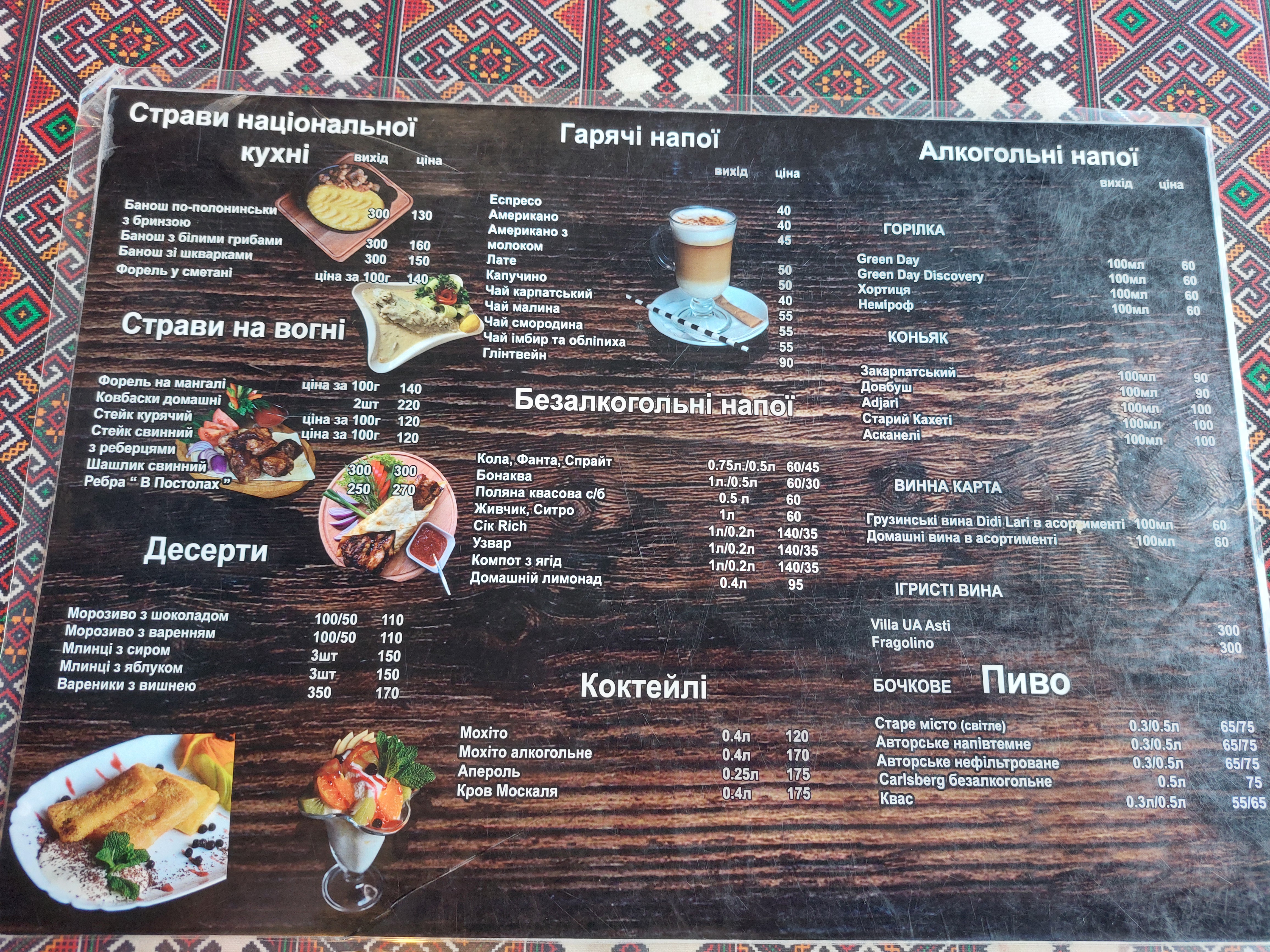 Above the Prut menu 11