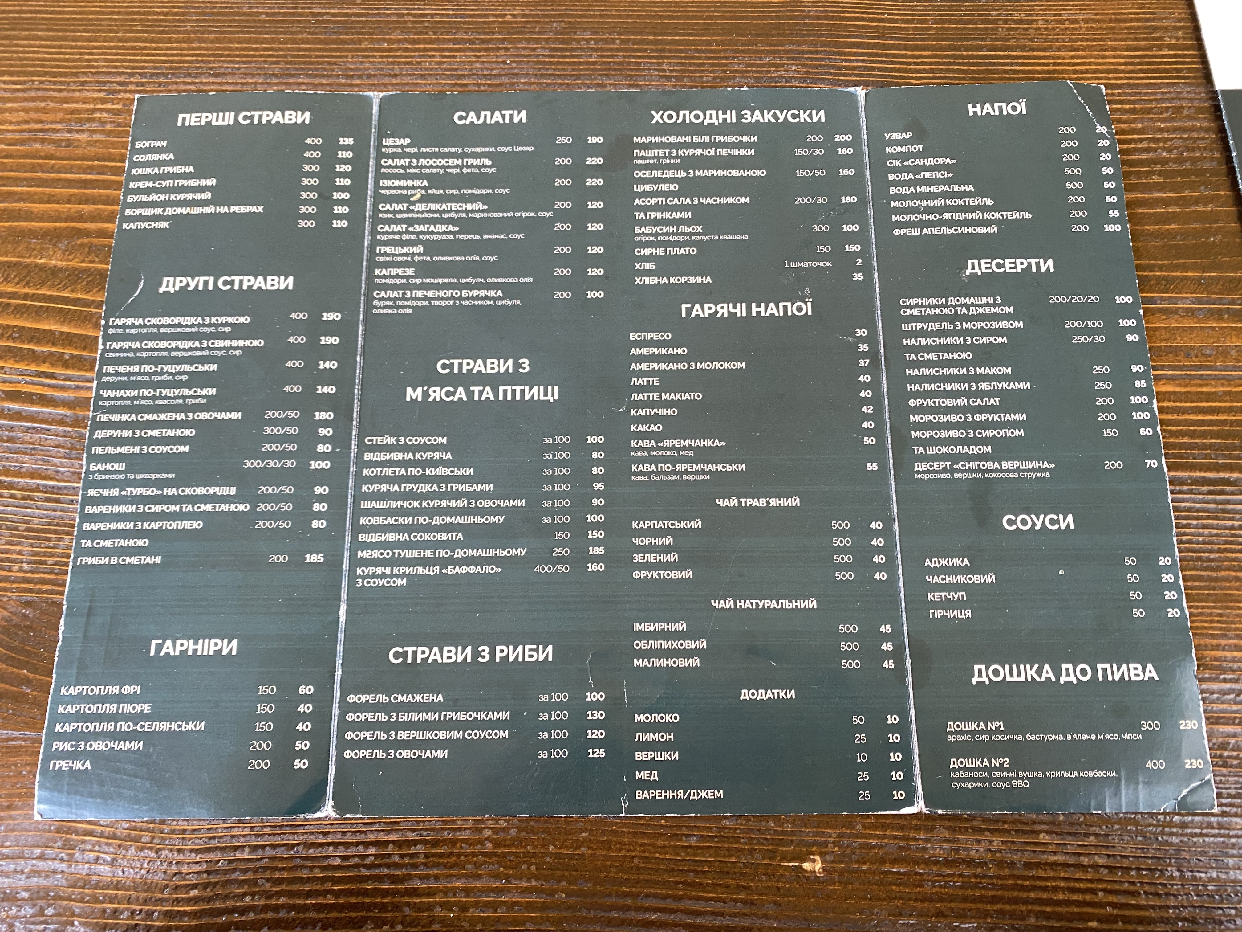 Turyst menu 7