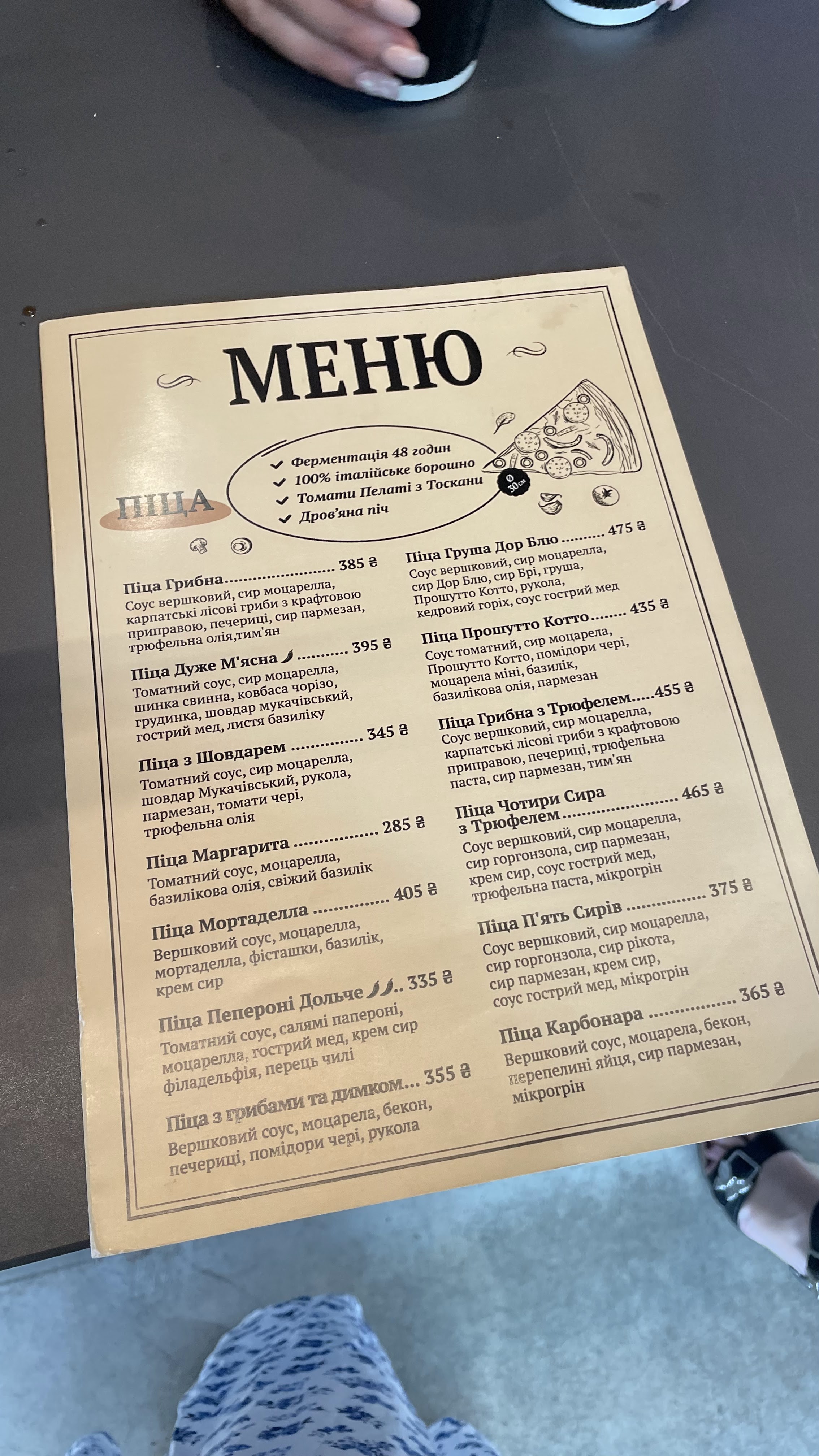 A5 Pitseriya Teatr Smaku menu 1