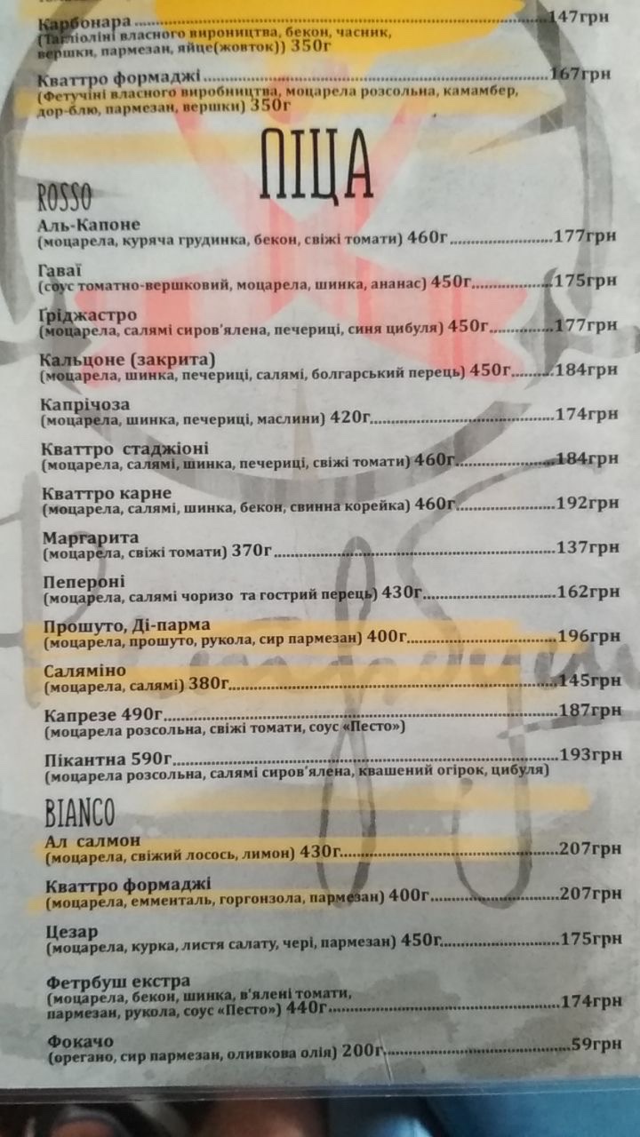 Hotelʹ - Pitseriya Fetrbush menu 6
