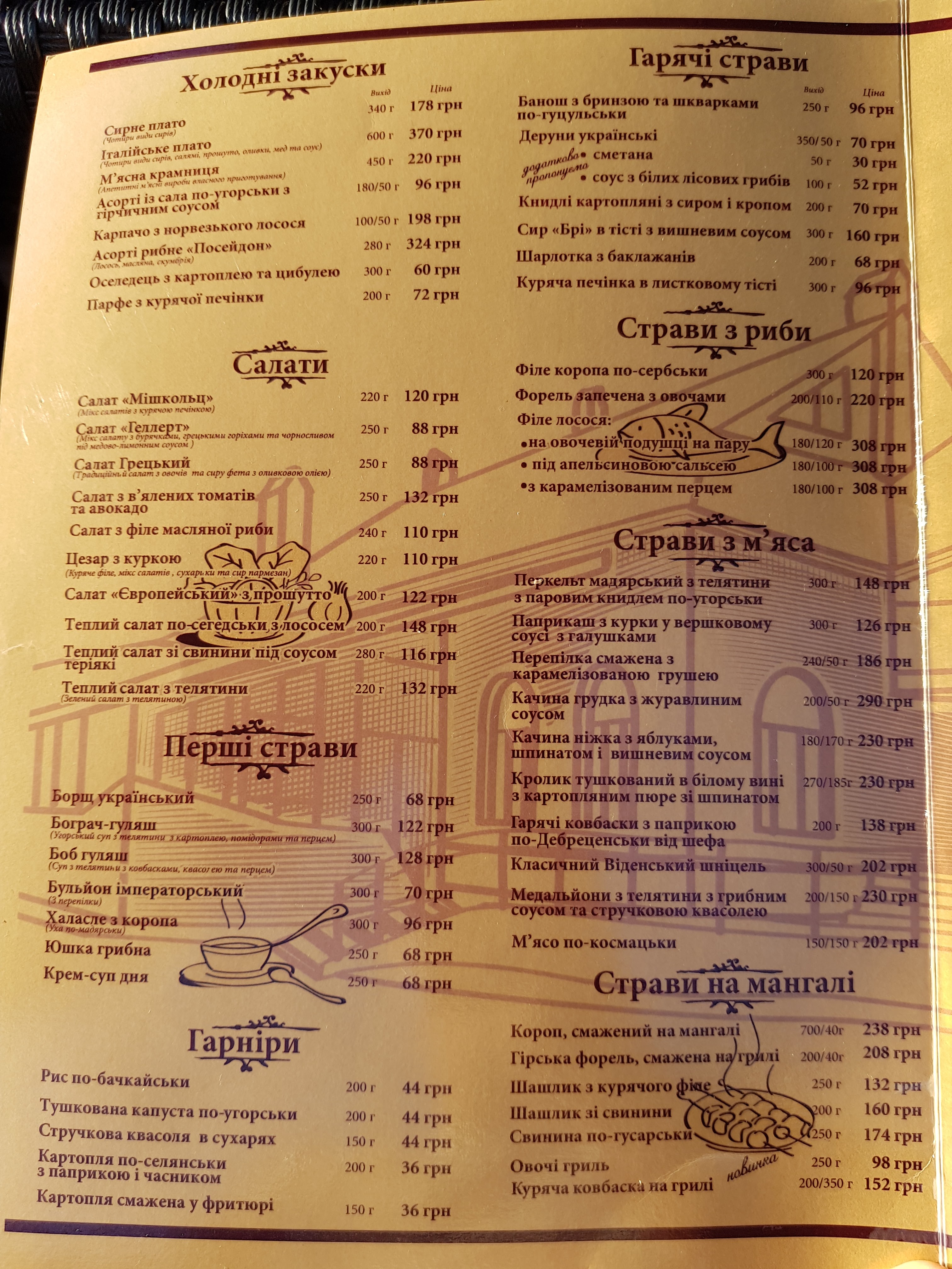 Leybova Gora menu 5