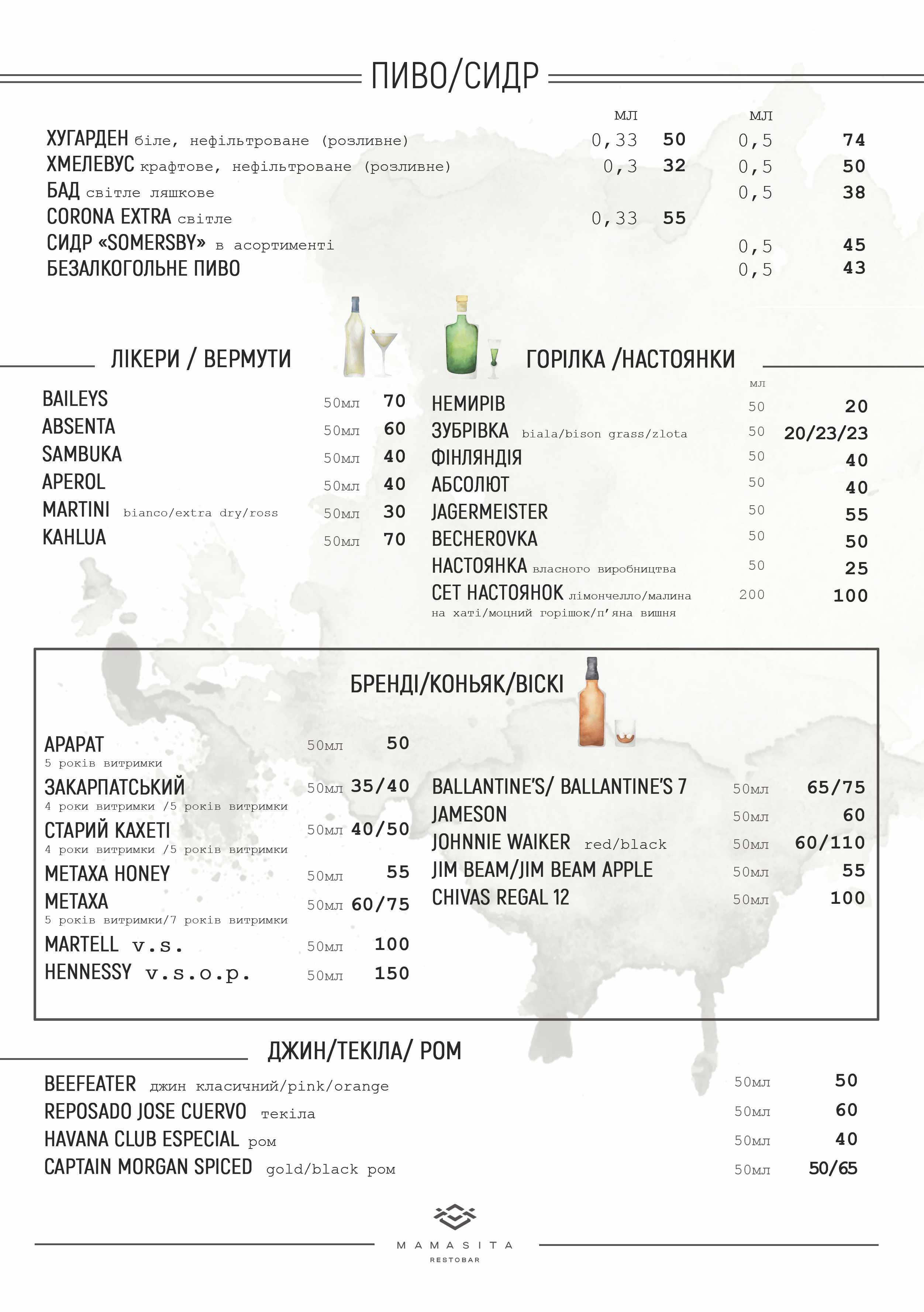 MAMASITA Restobar menu 3