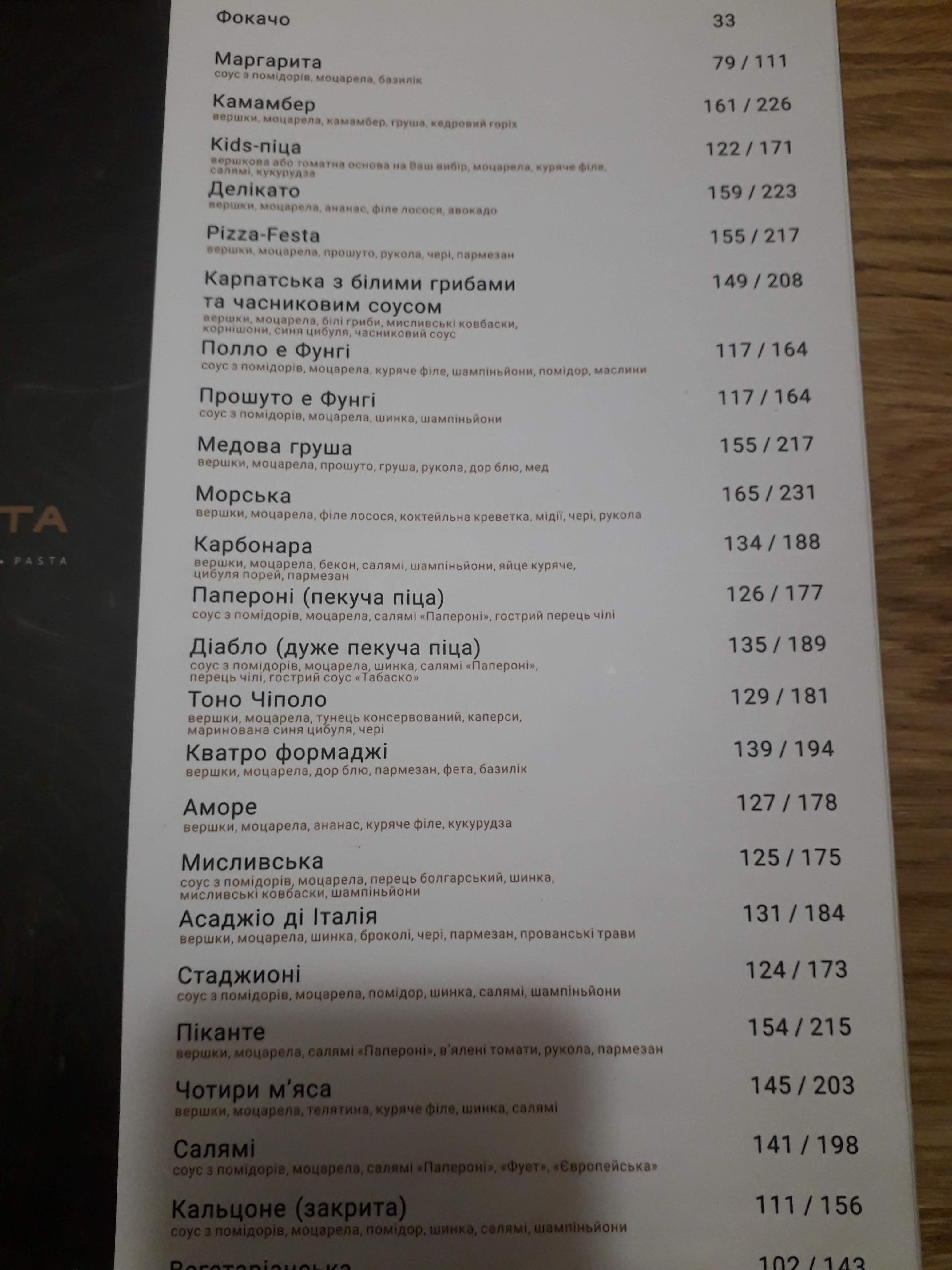 Ресторан «Феста» Коломия menu 10