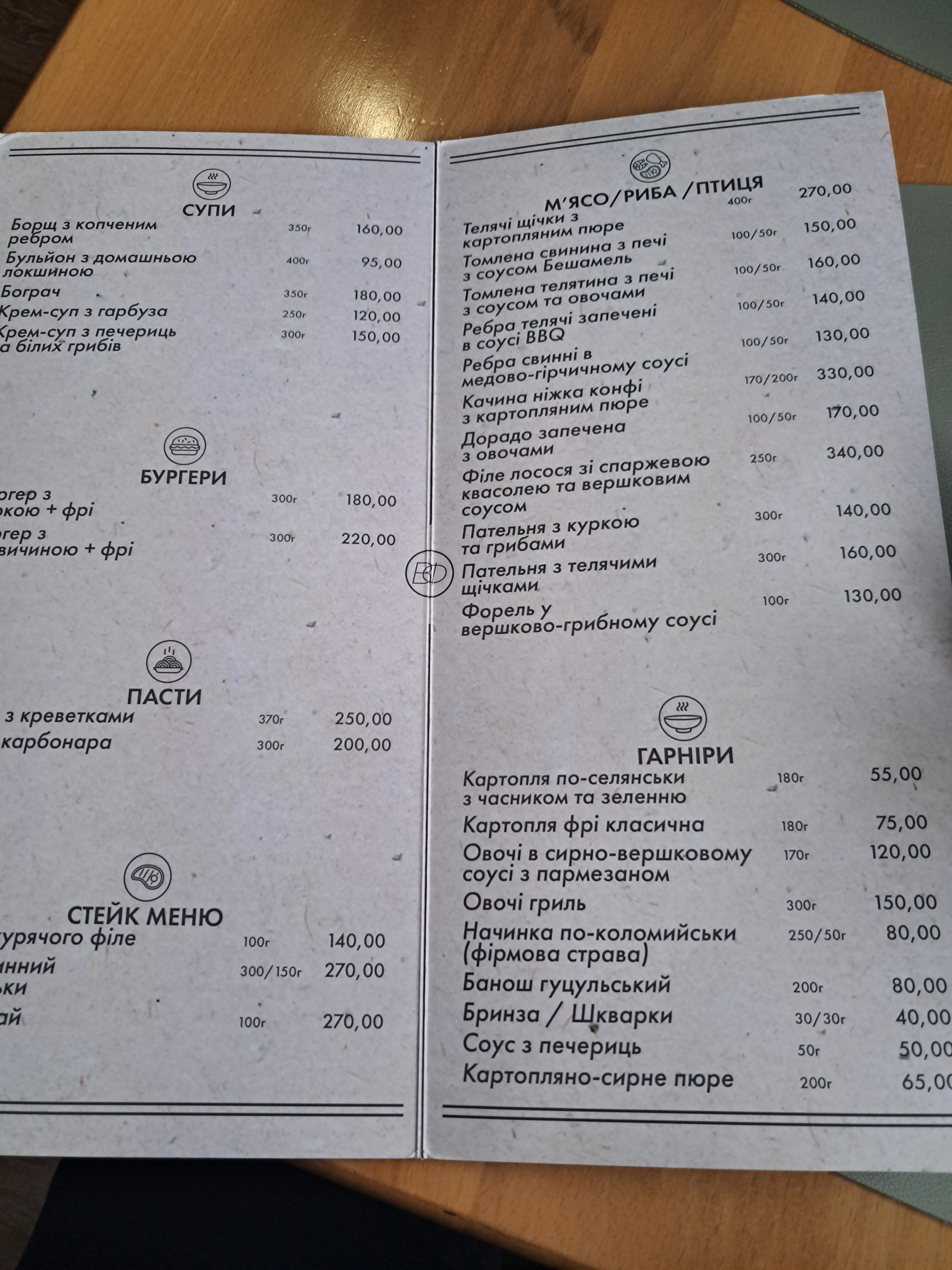 Villa Familiya menu 3