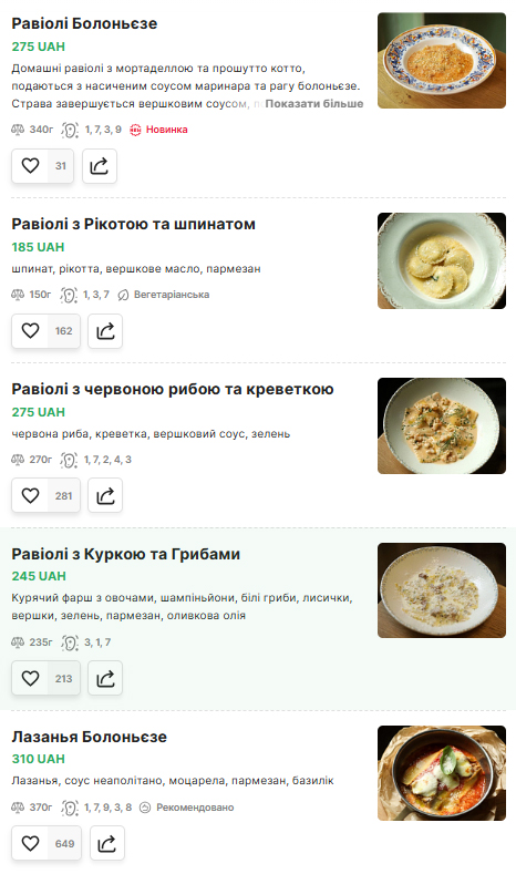Nonna Macarona menu 1
