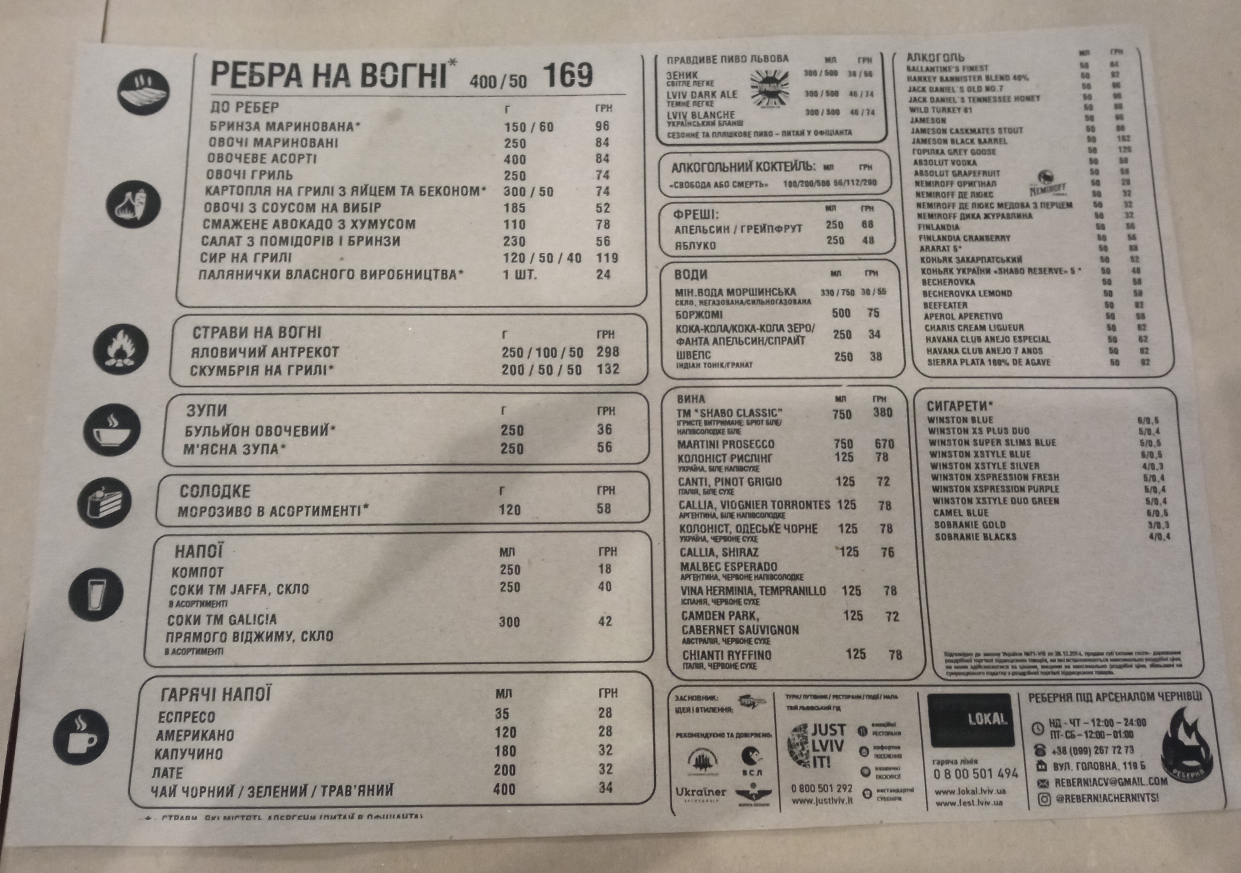 Реберня "Під Арсеналом" menu 3