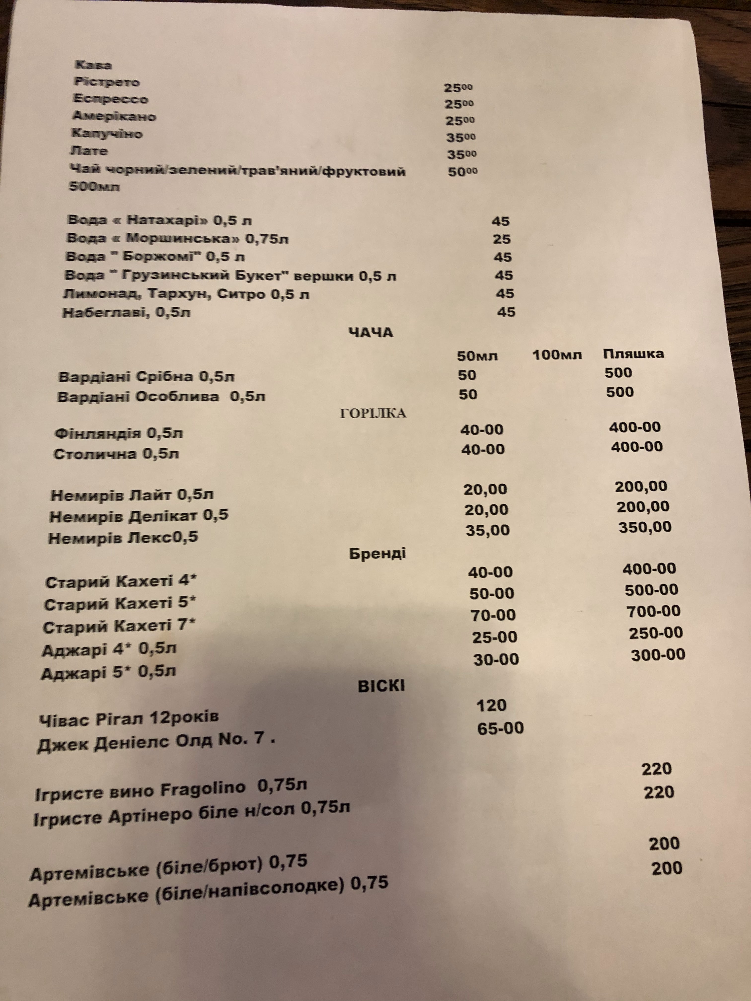 Джорджина menu 12