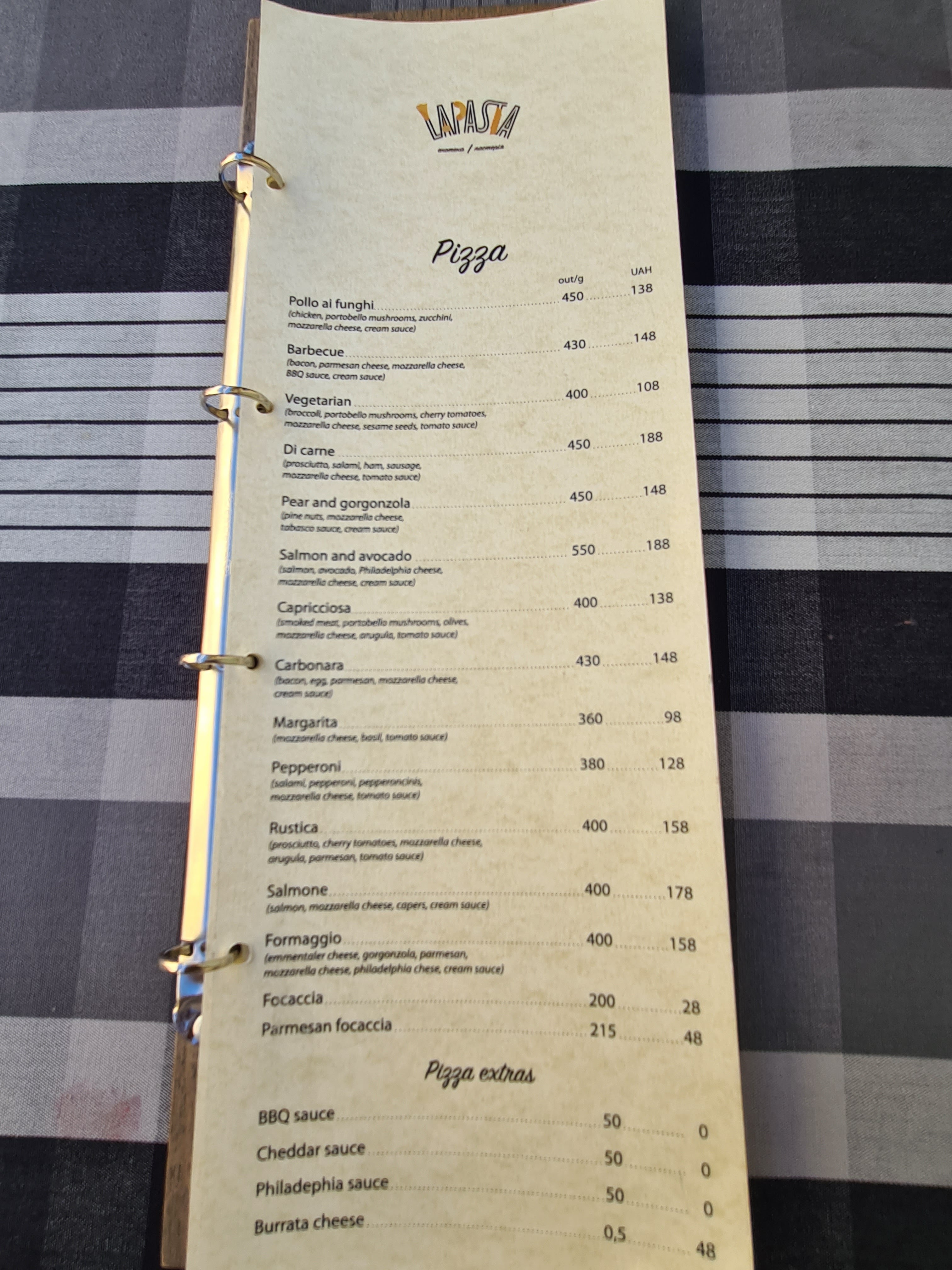 LaPasta menu 6