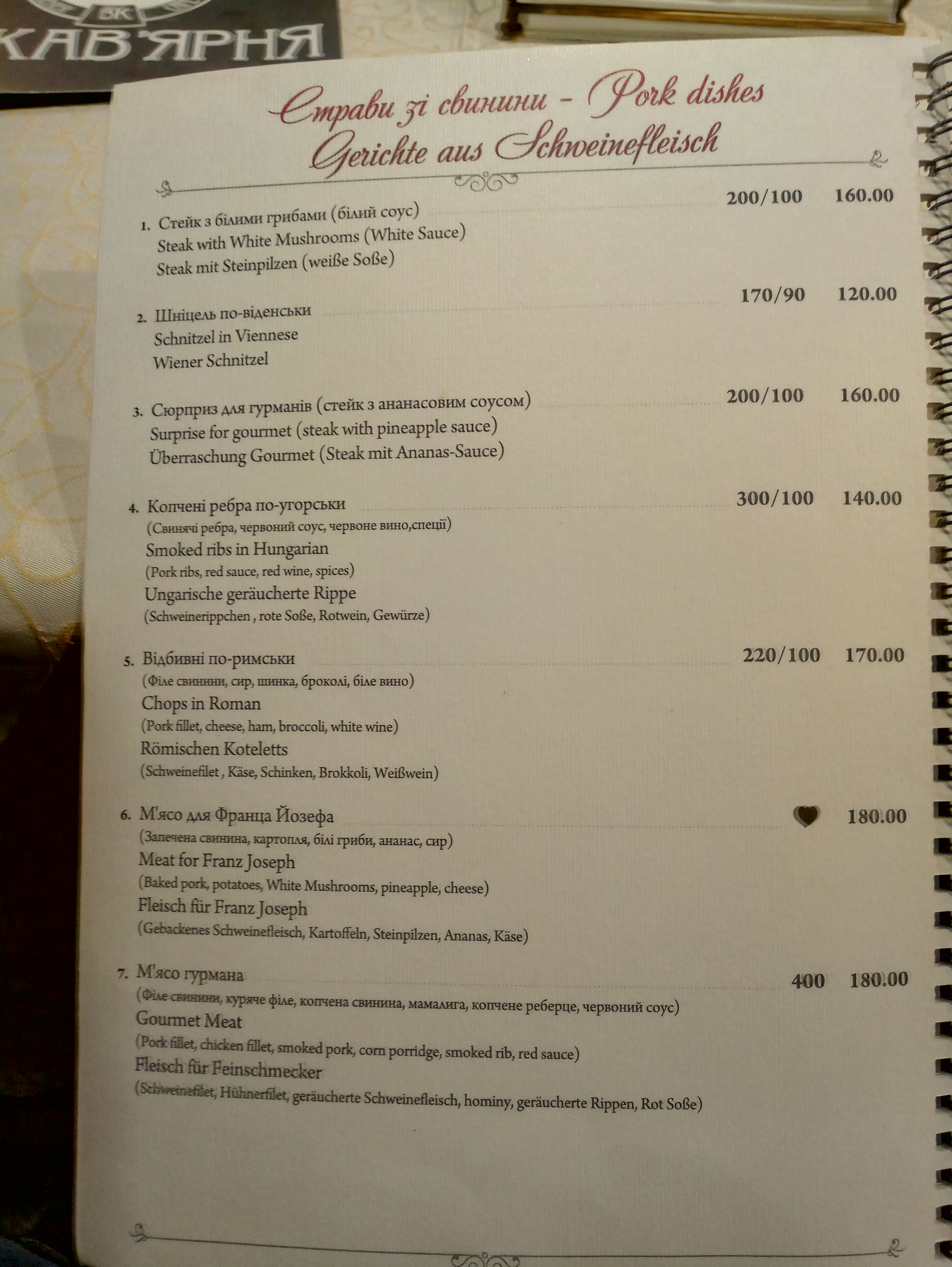 Віденська Кав'ярня menu 6