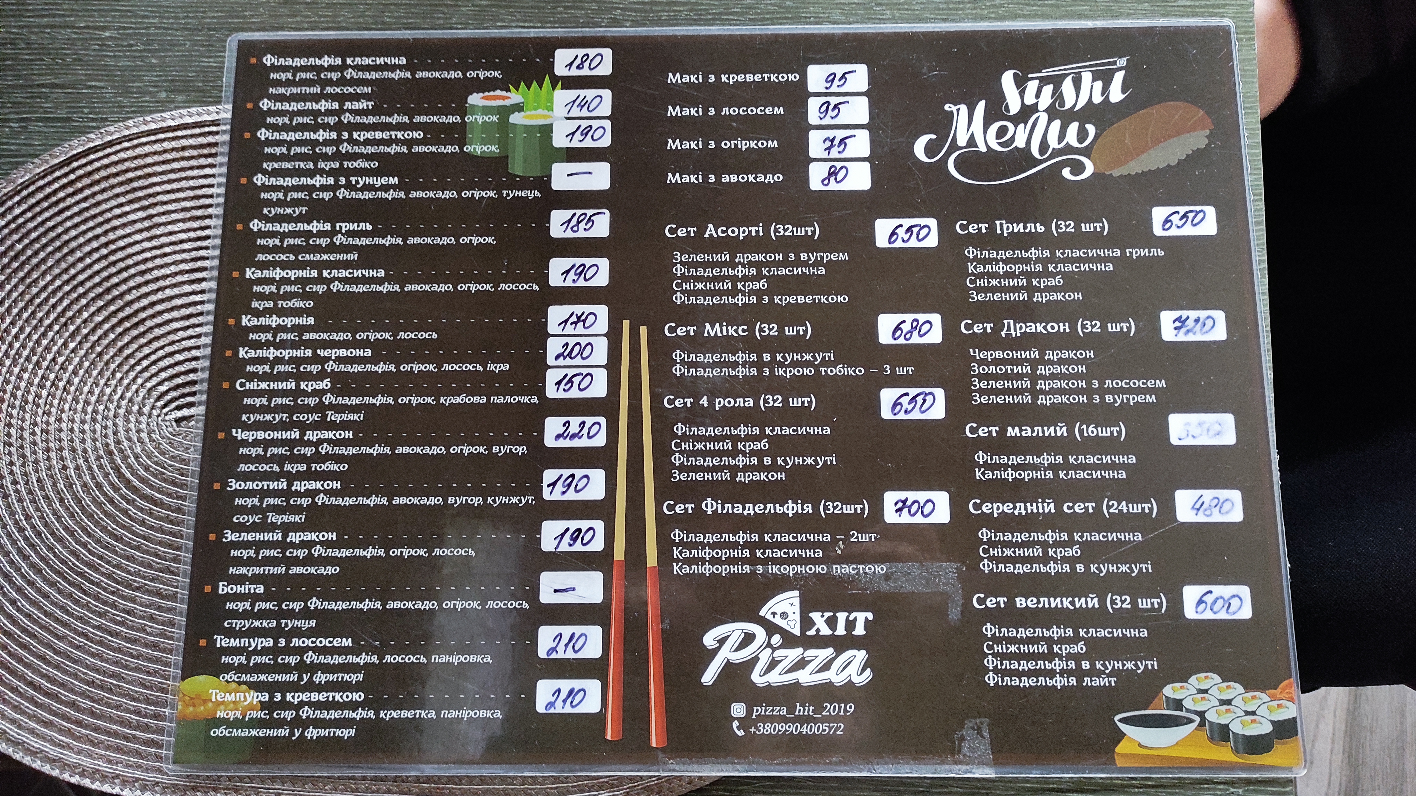 Pizza XIT menu 2