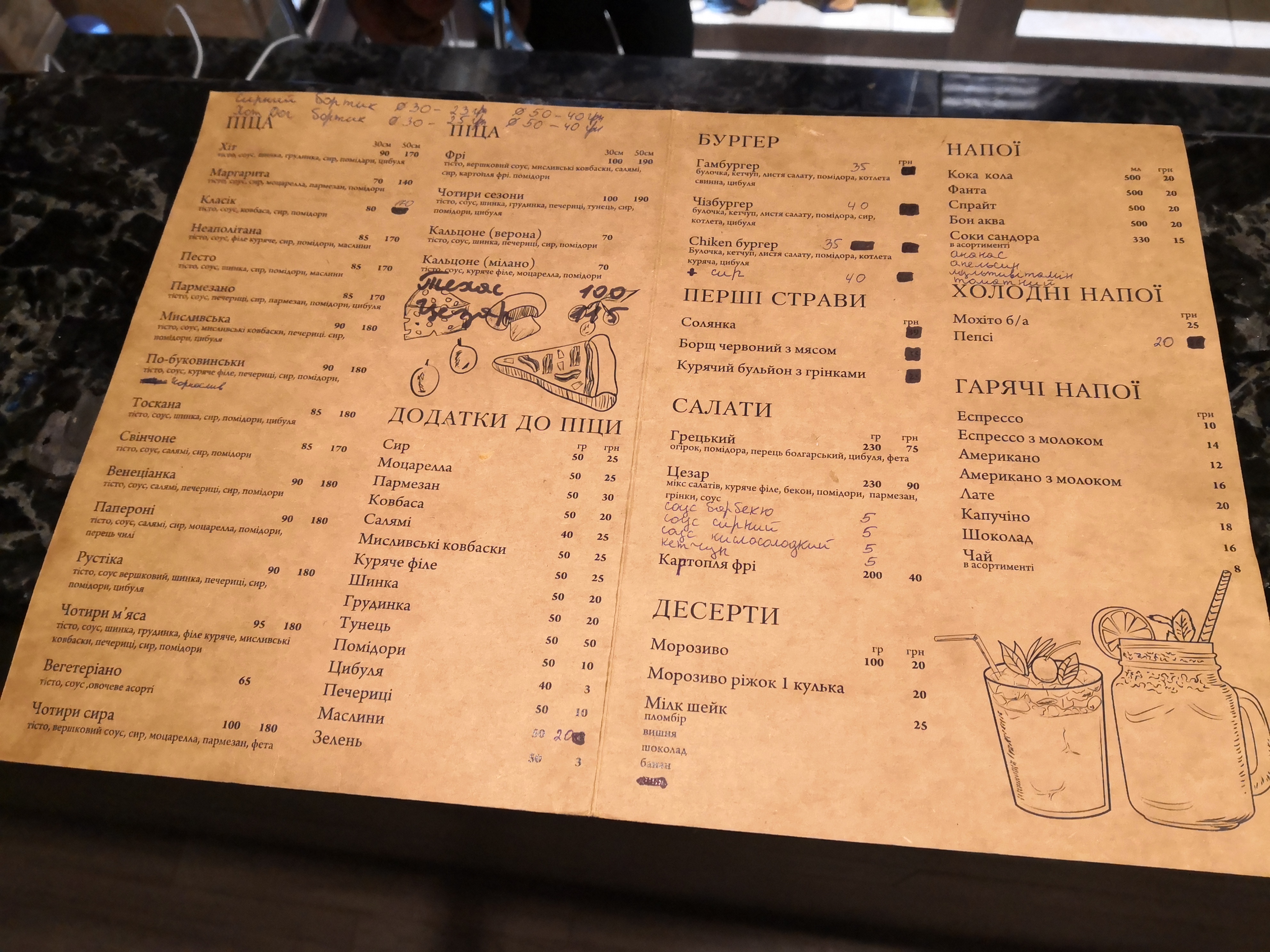 Pizza XIT menu 3