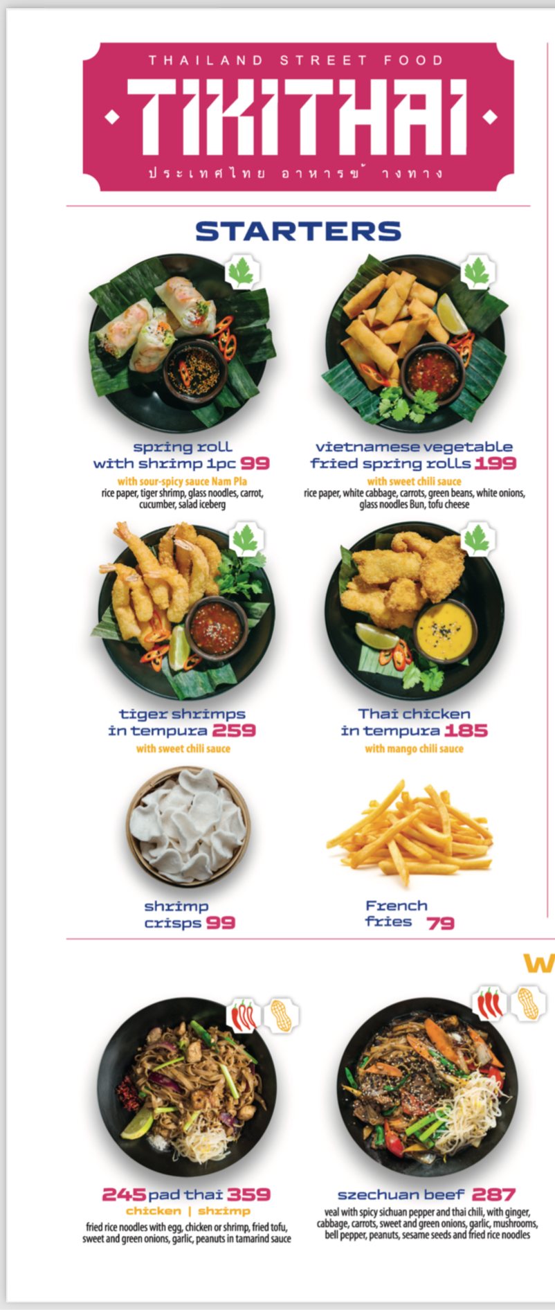 TIKITHAI menu 3