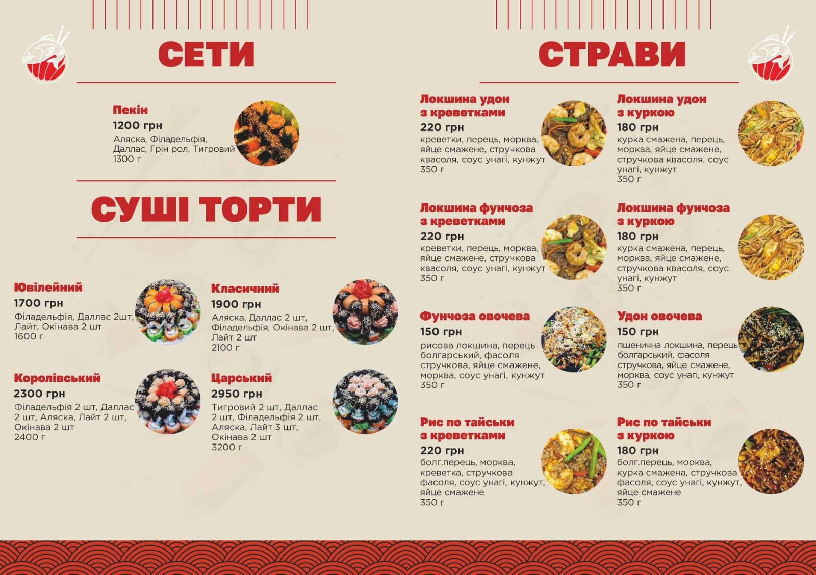 Banzai Японська кухня menu 3
