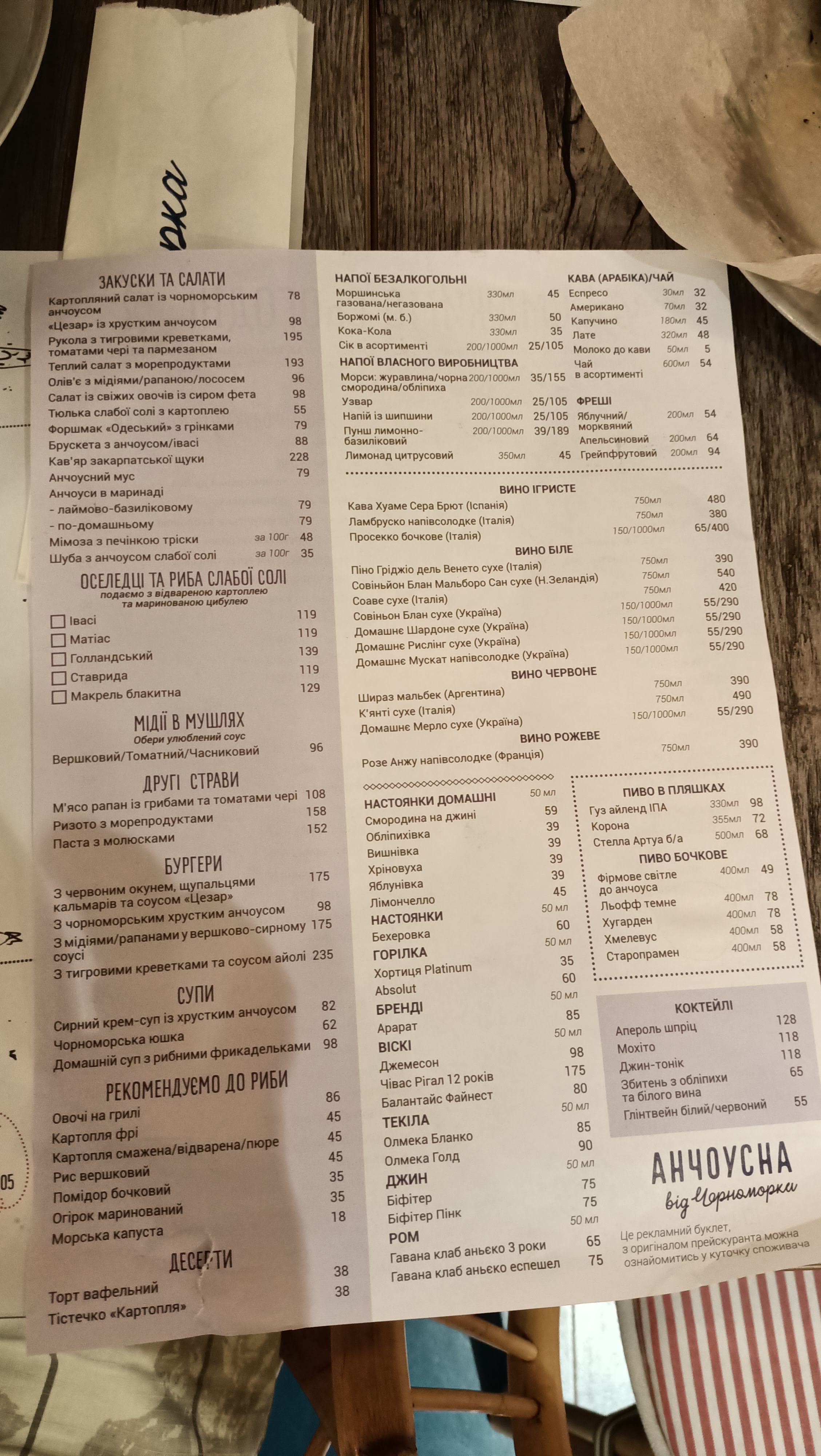 Чорноморка menu 7