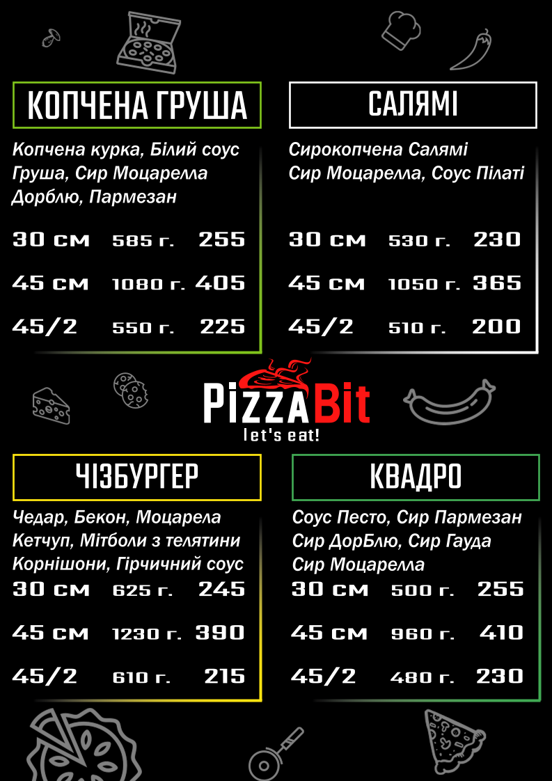 PizzaBit - let's eat! menu 3