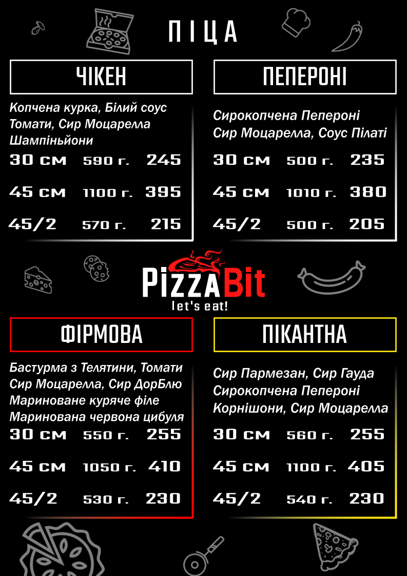 PizzaBit - let's eat! menu 4