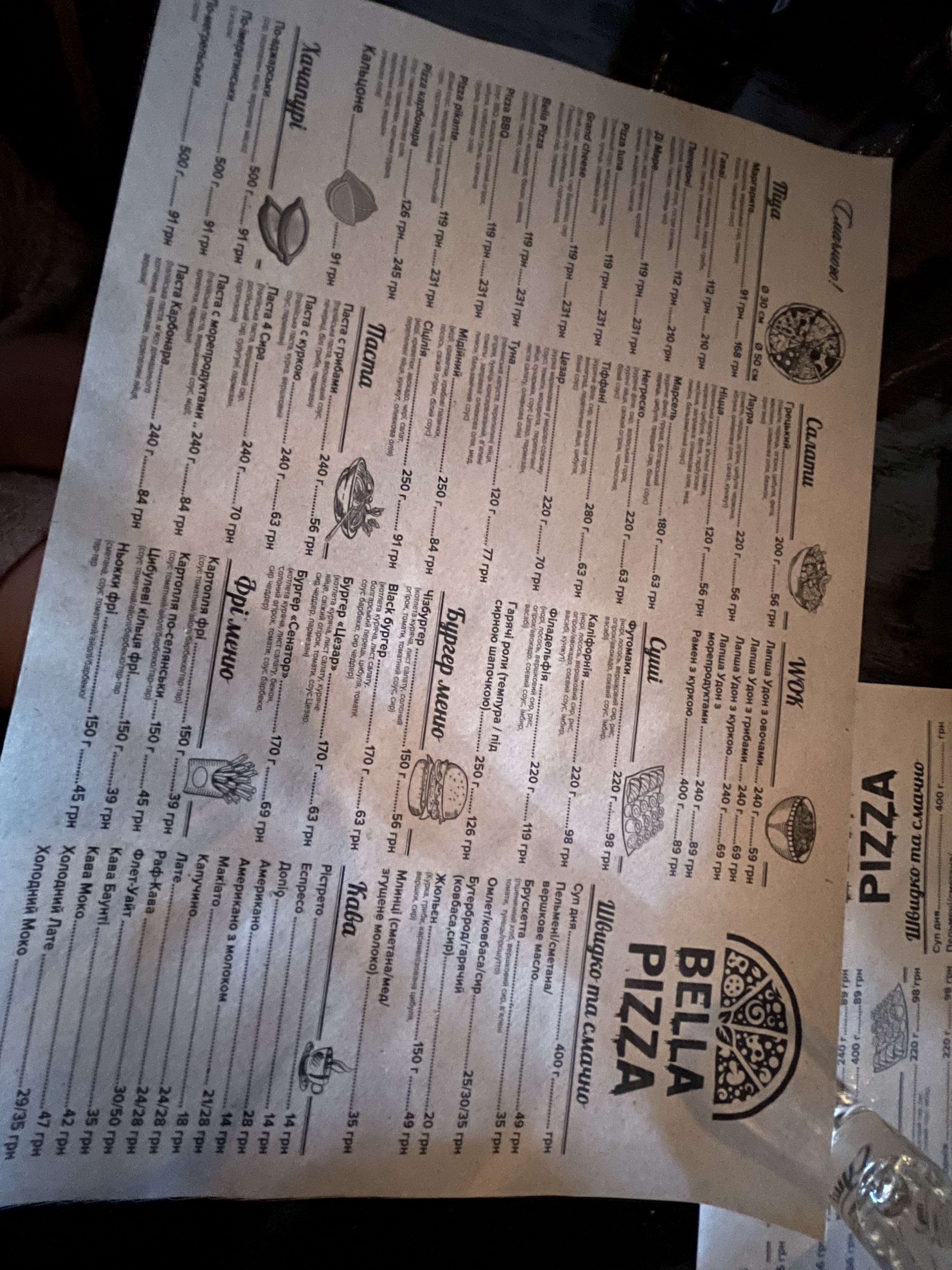 Bella Pizza menu 4
