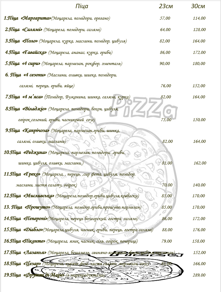 Centrale menu 4