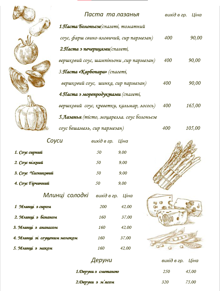 Centrale menu 11