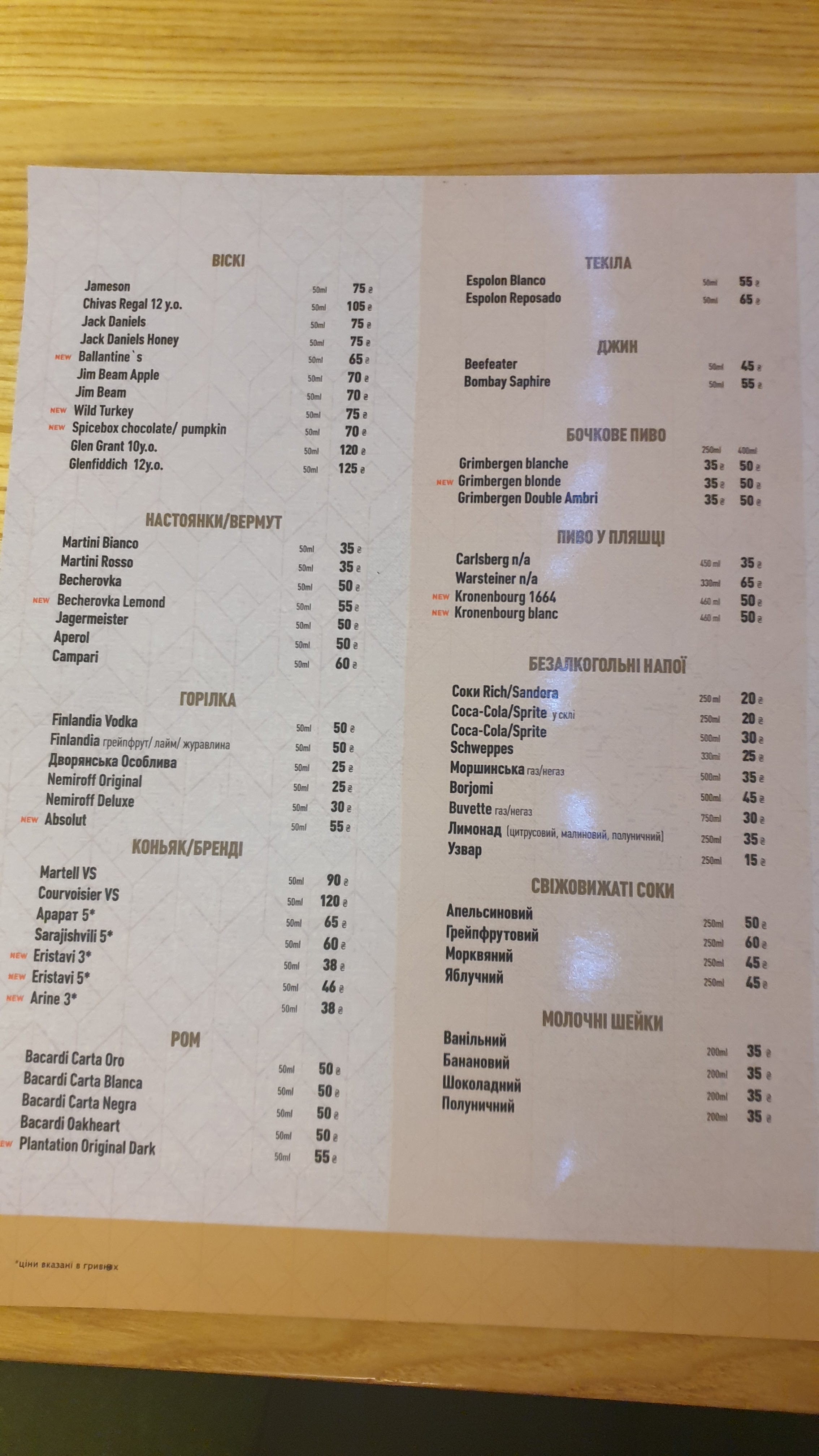 Crocodile menu 2