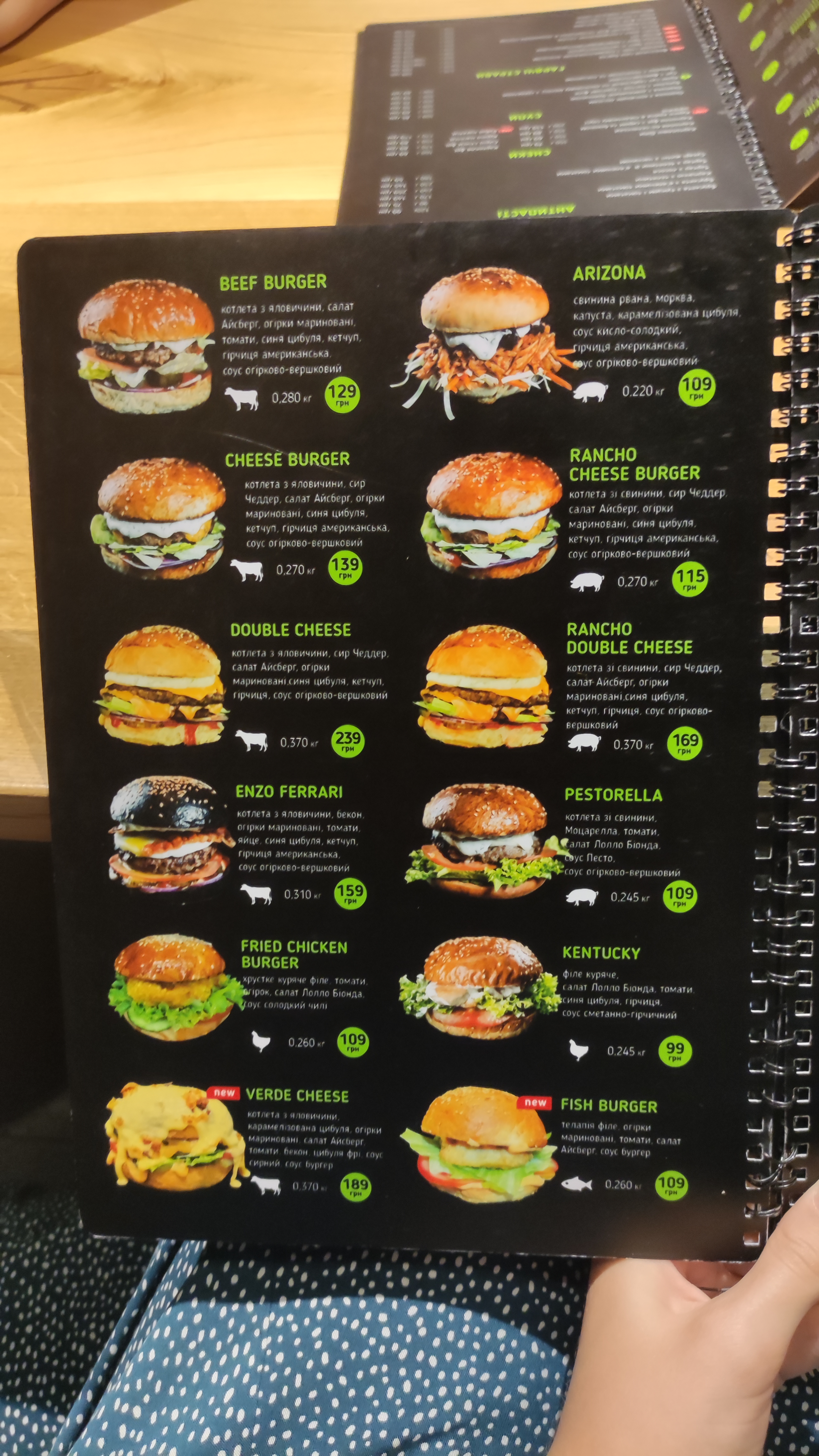Verde by La Spezia menu 2