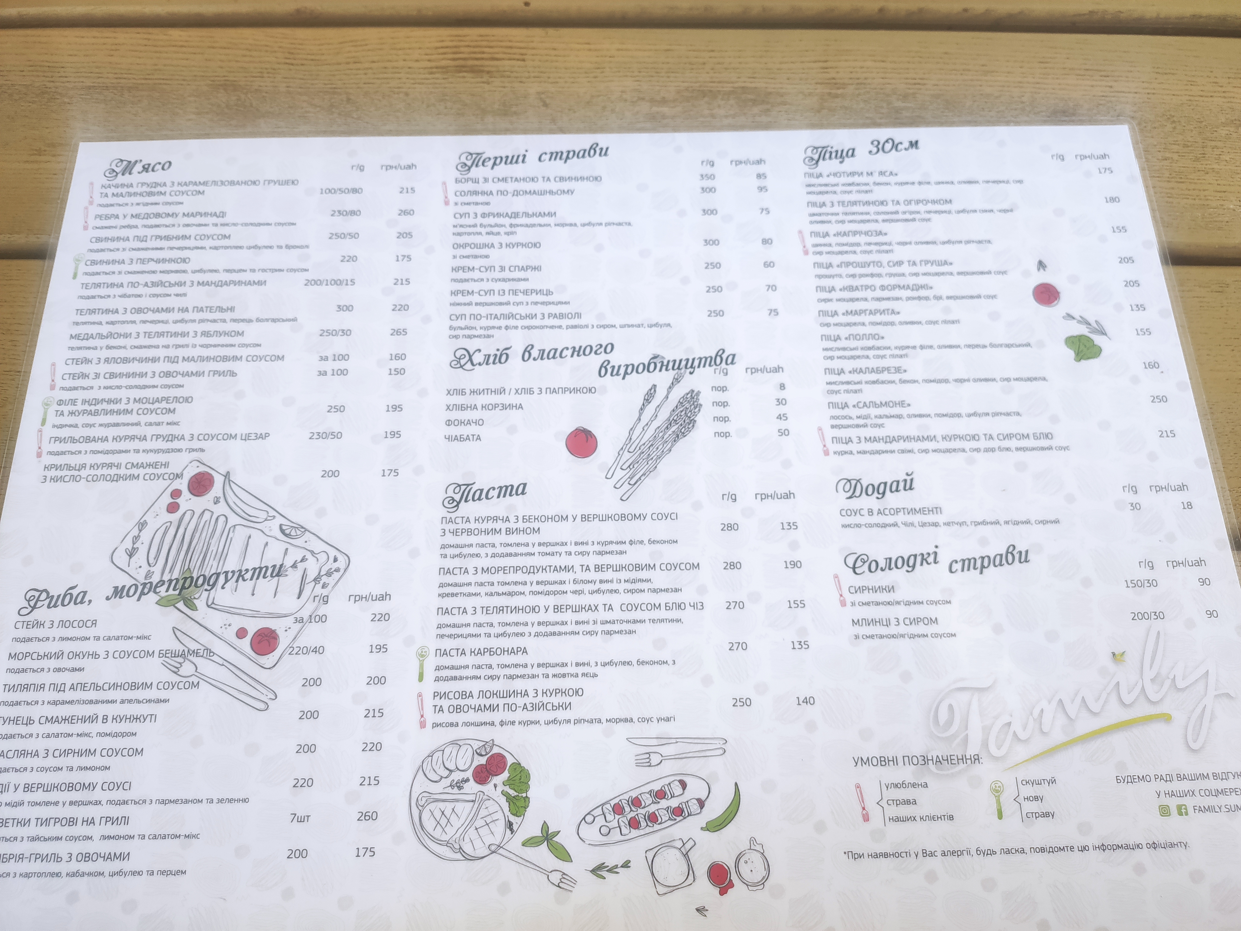 Family menu 6