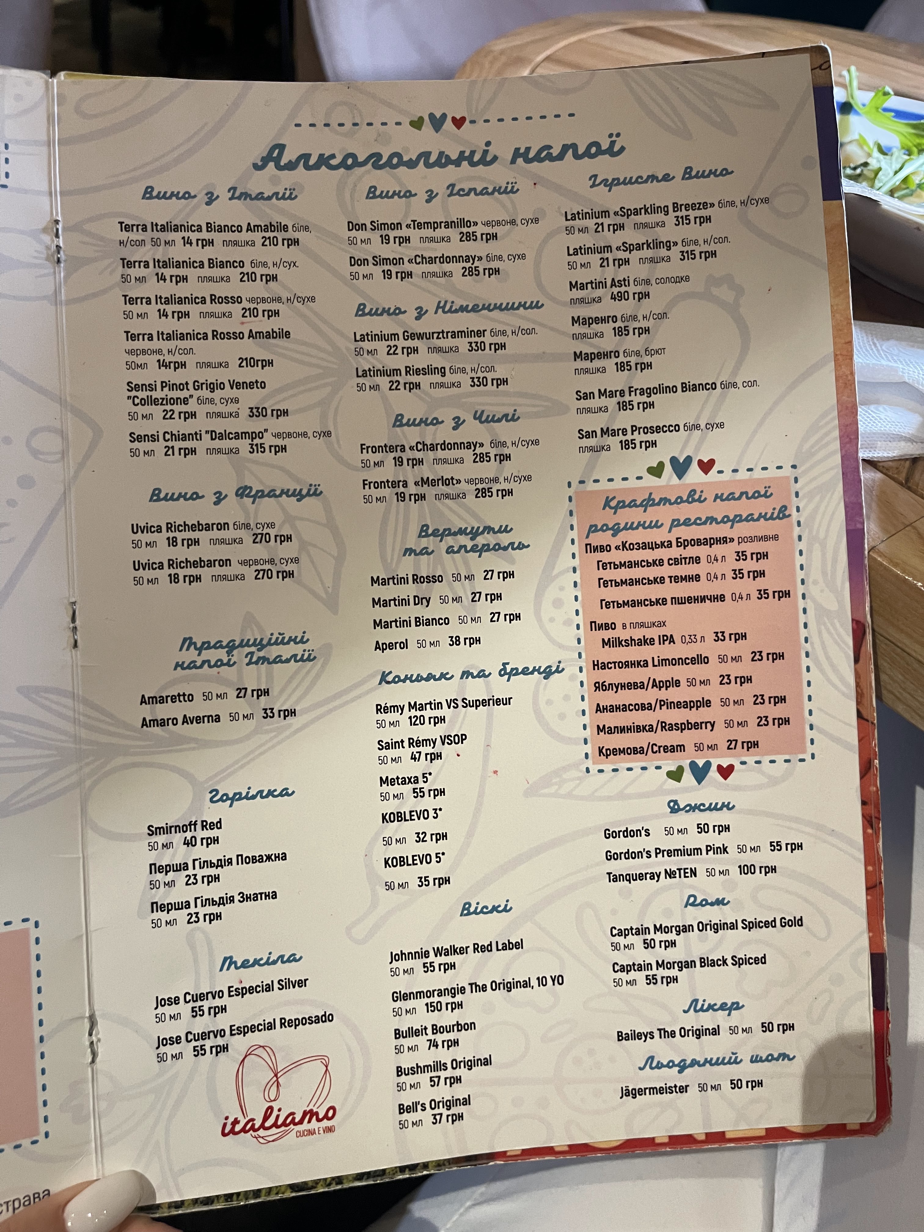 Italiamo menu 2