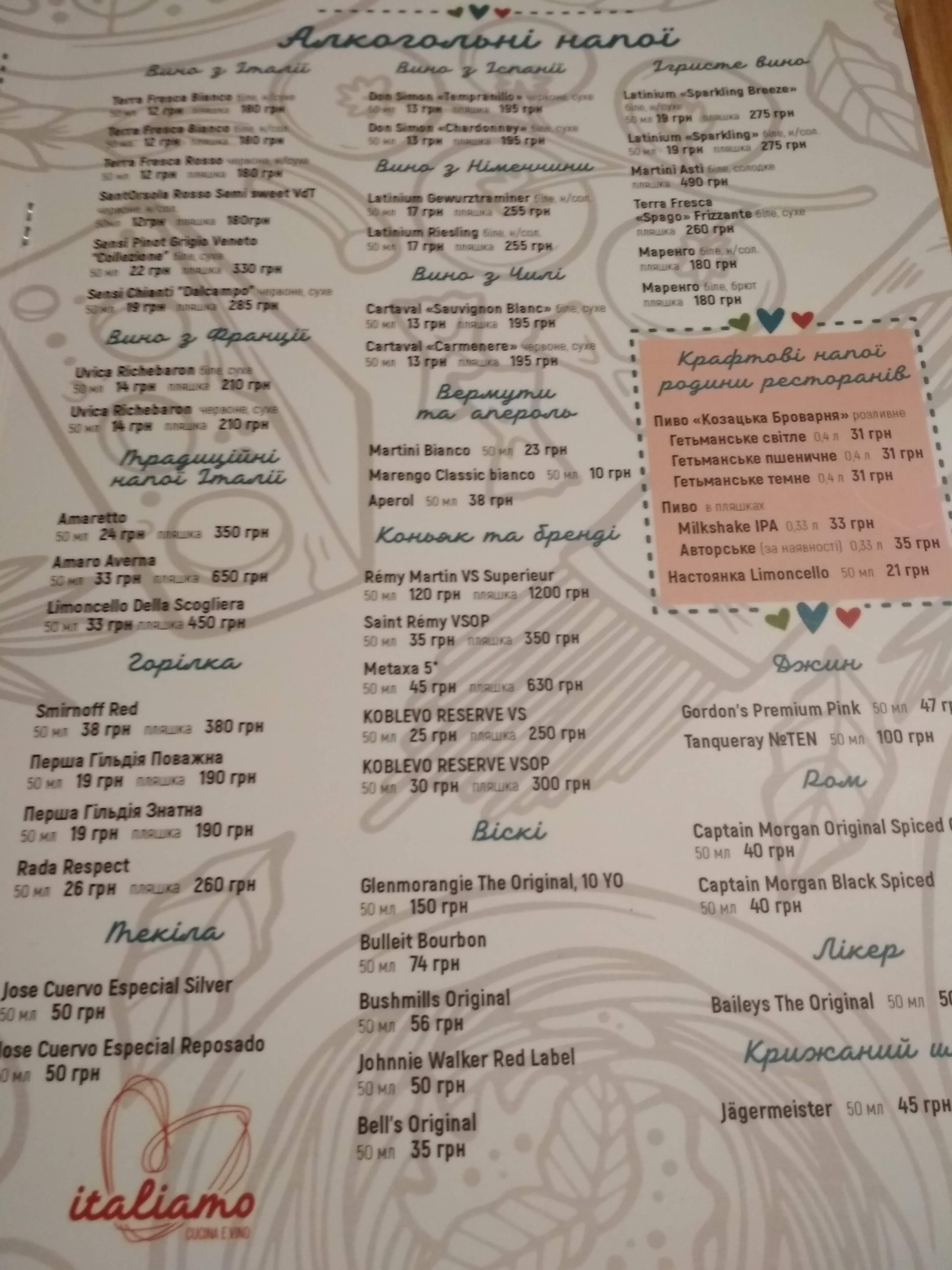 Italiamo menu 8