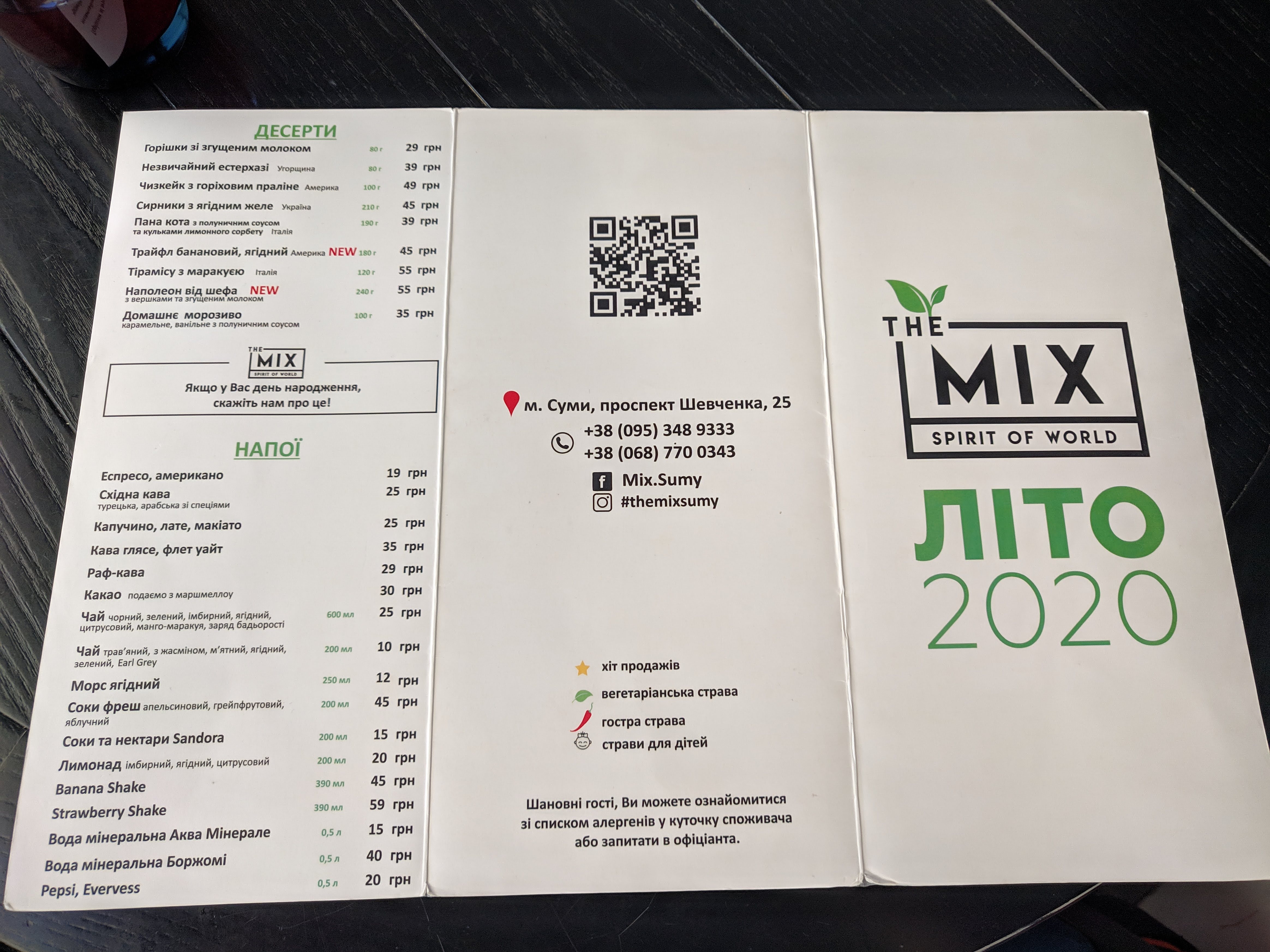 The Mix menu 3