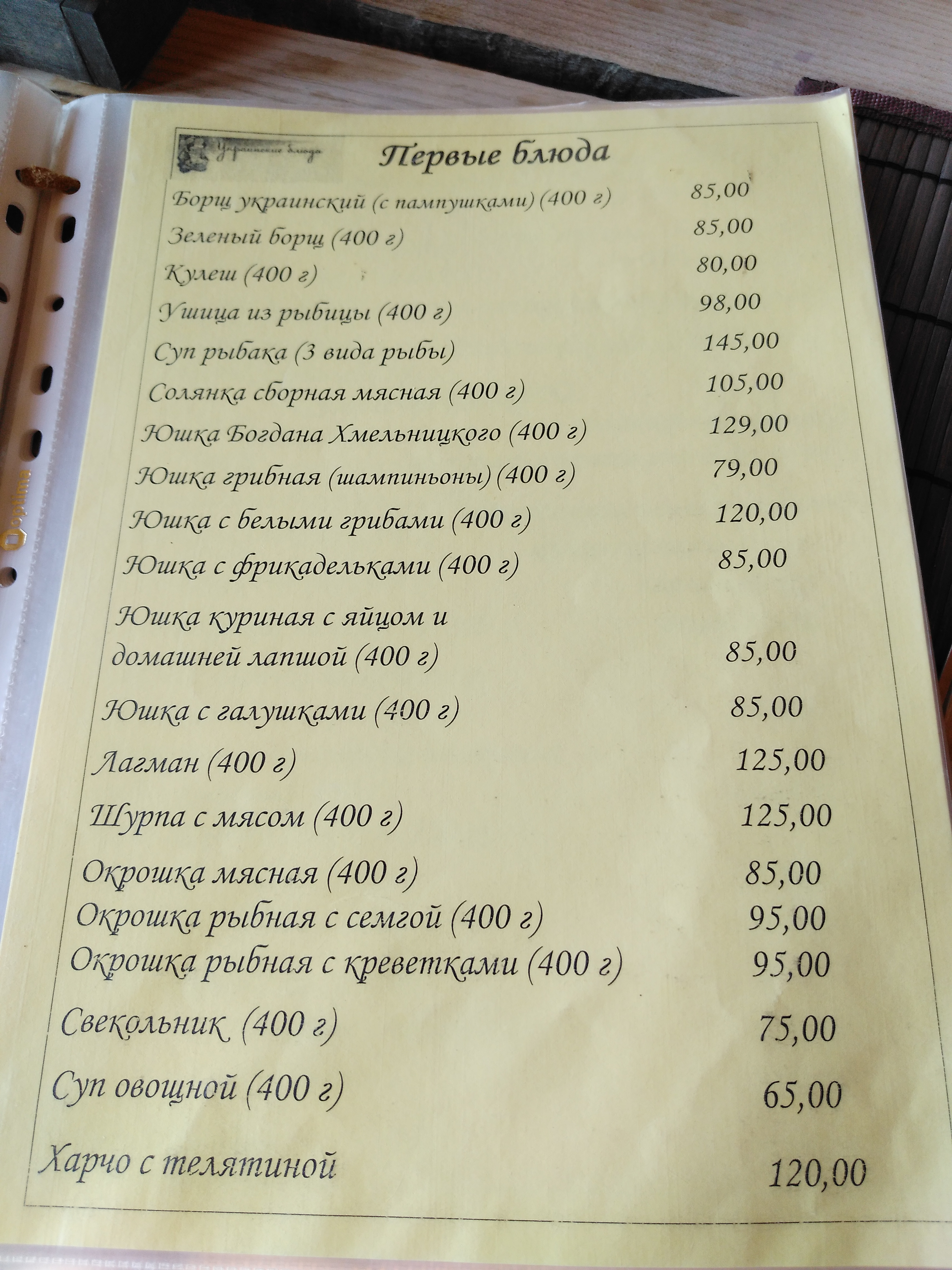 P'yana Khata menu 8