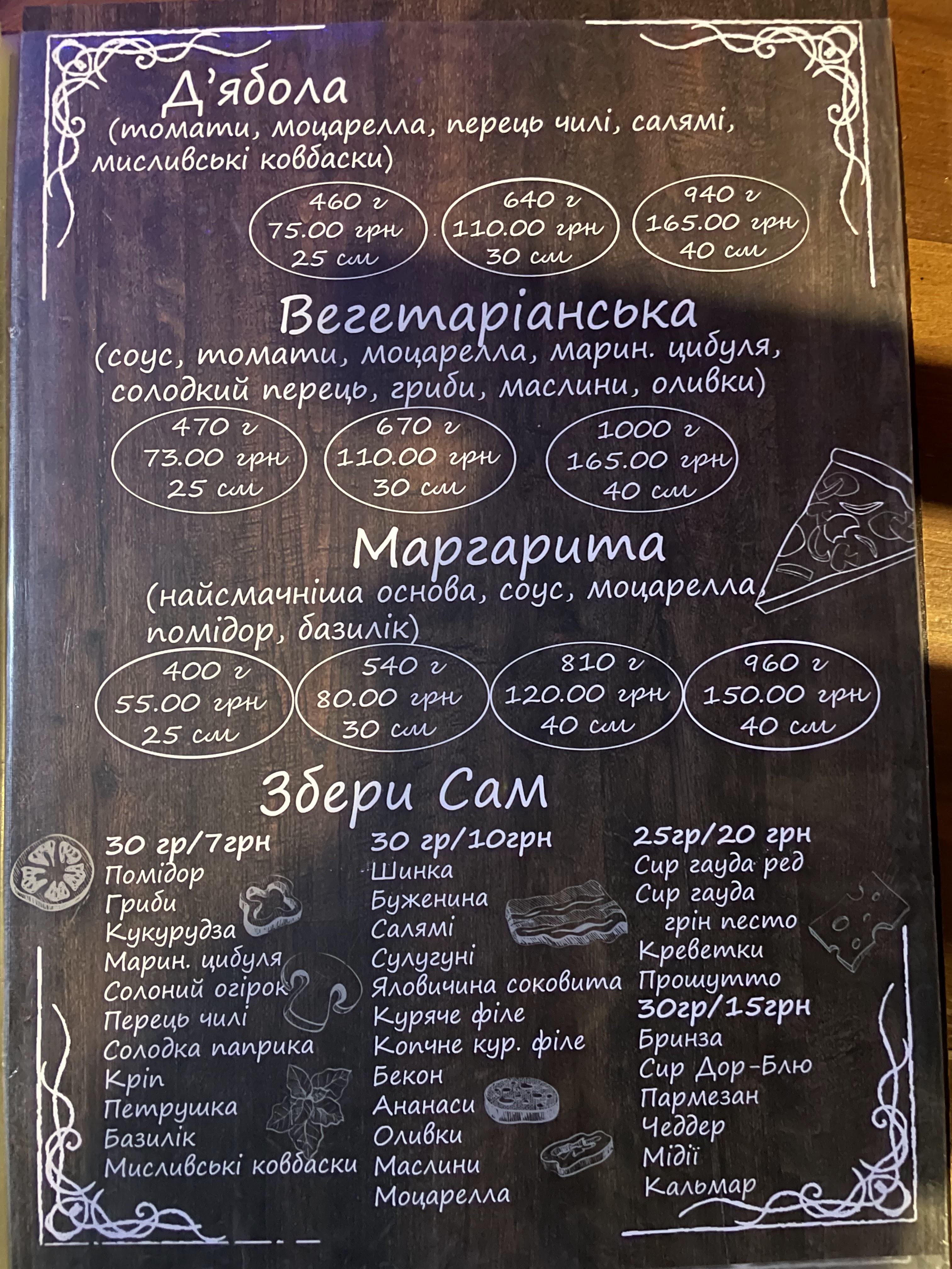 Піца+ menu 1
