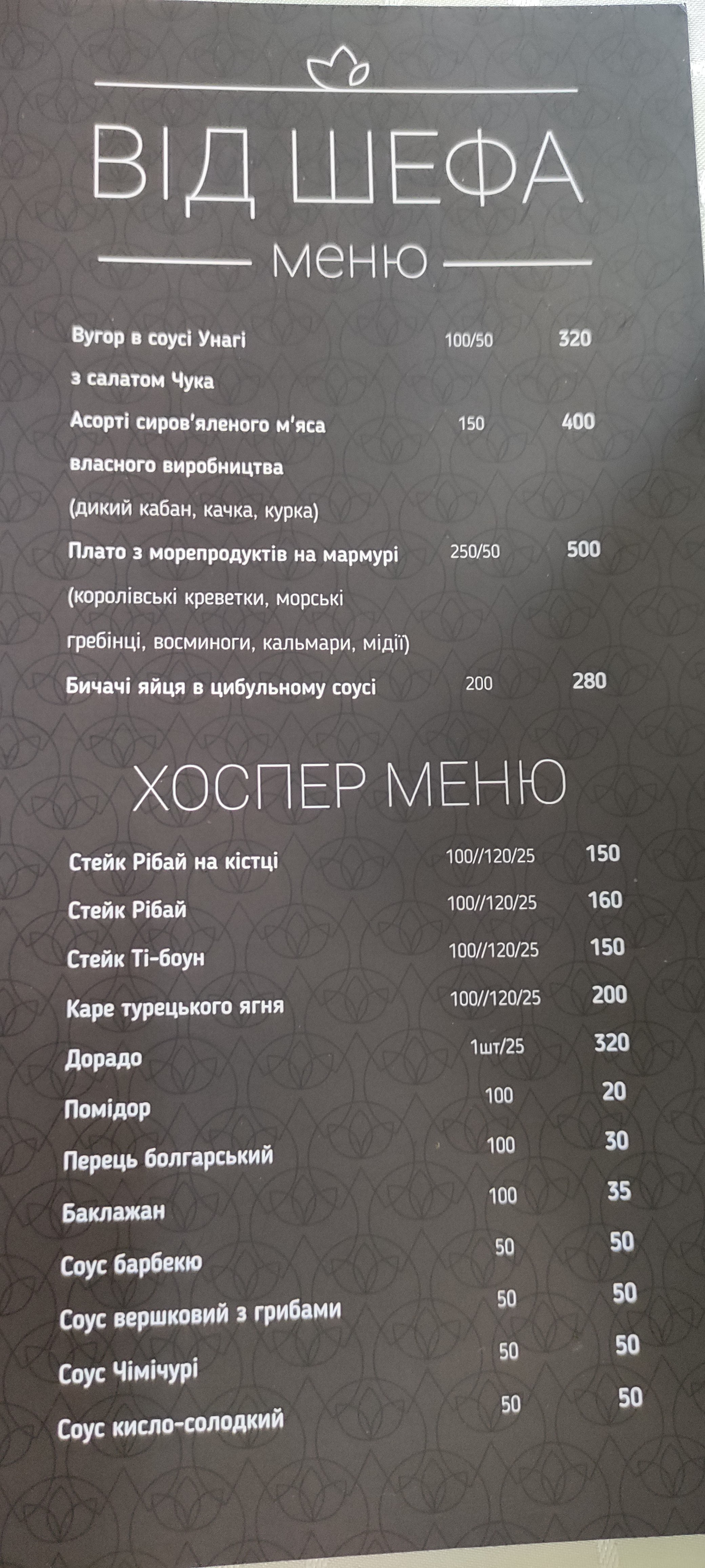 Kupava Komplex menu 11