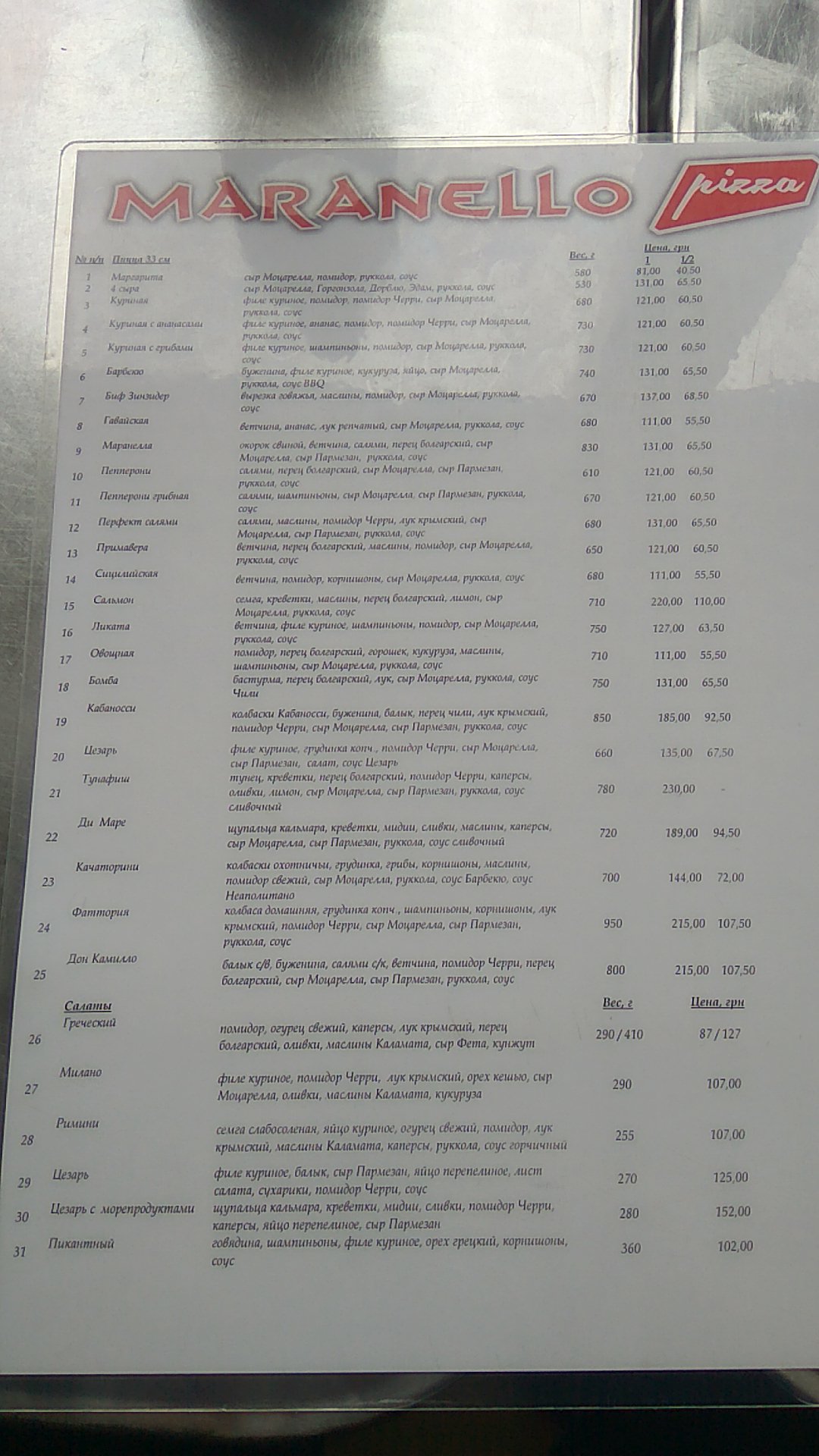 Maranello menu 7