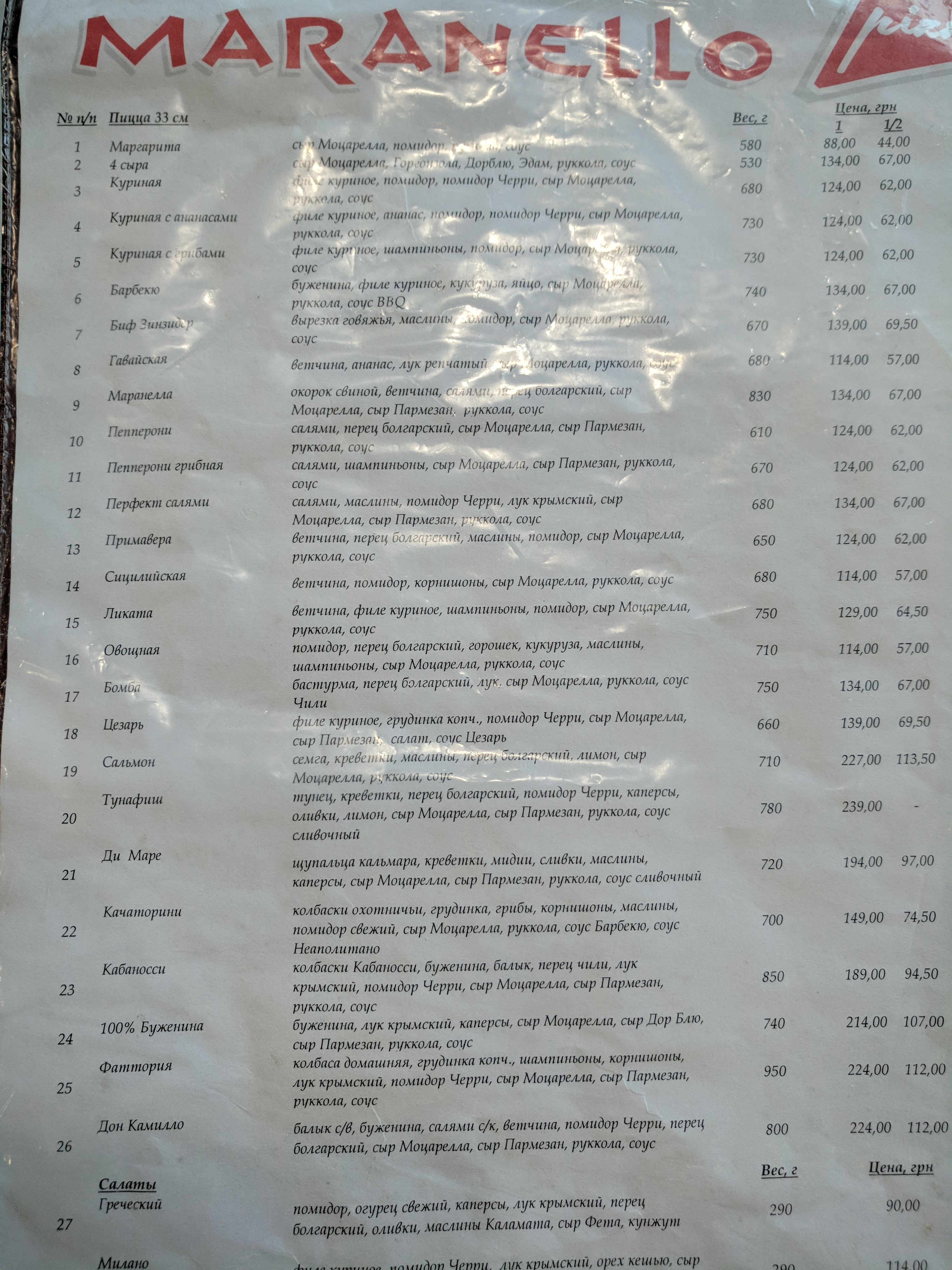 Maranello menu 8