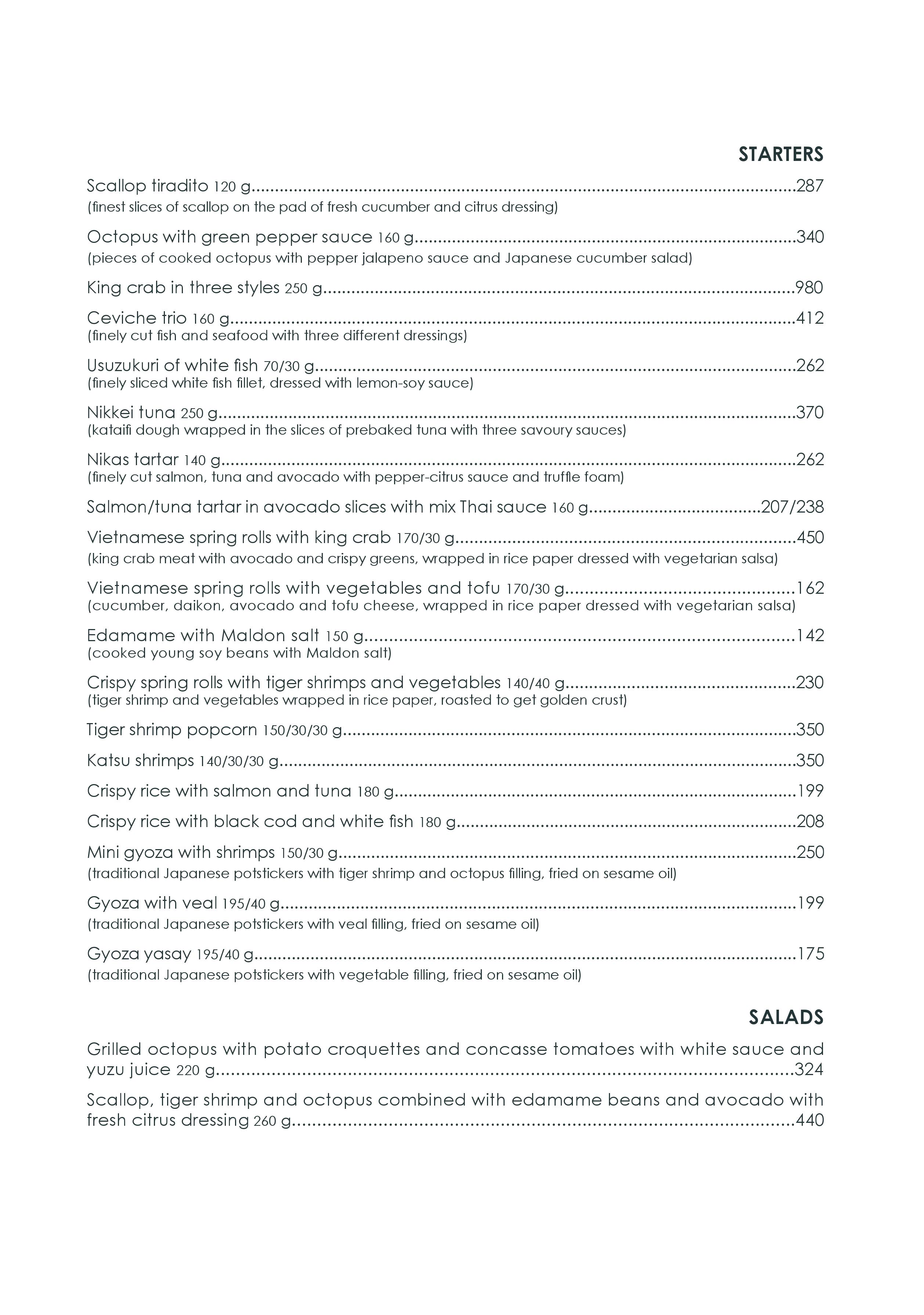 Nikas Restaurant menu 9