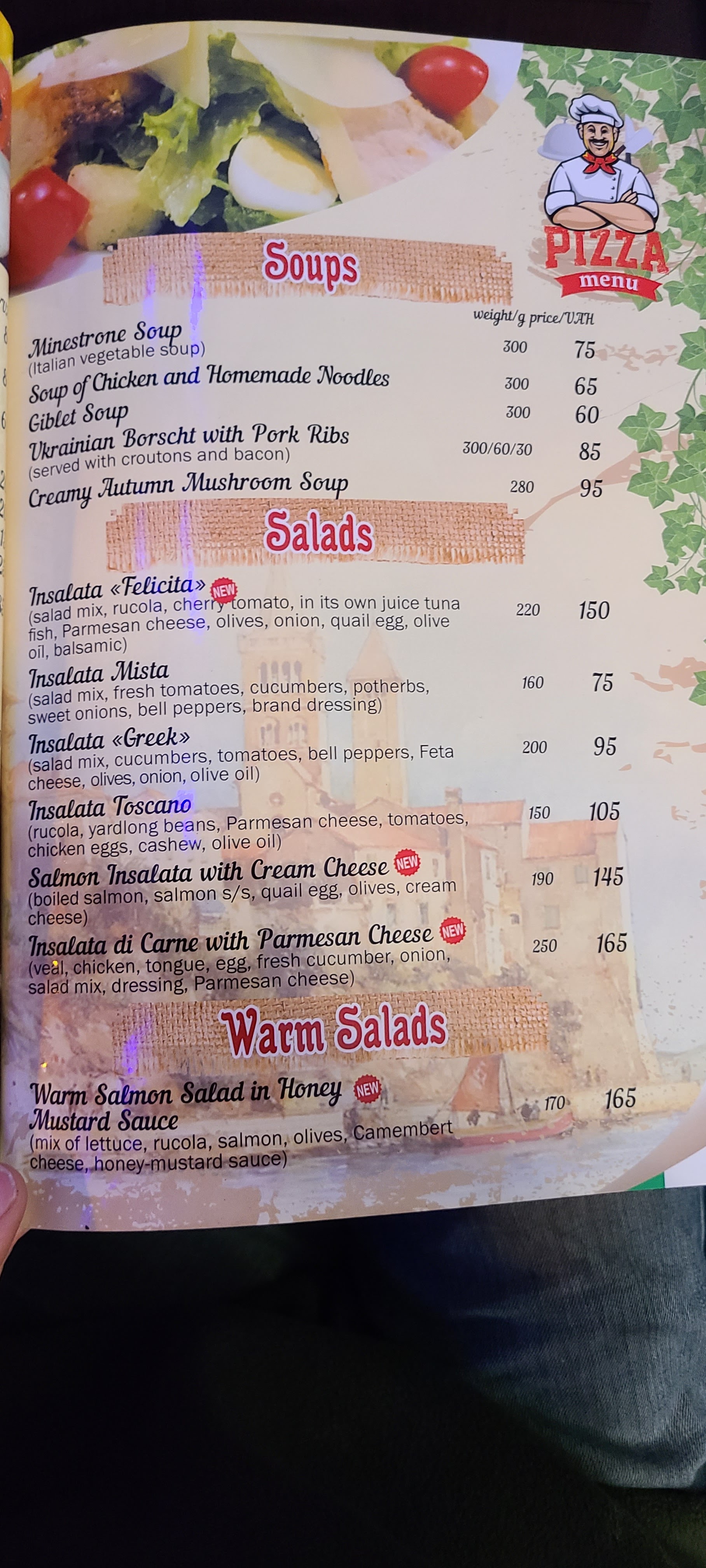 Felice menu 1
