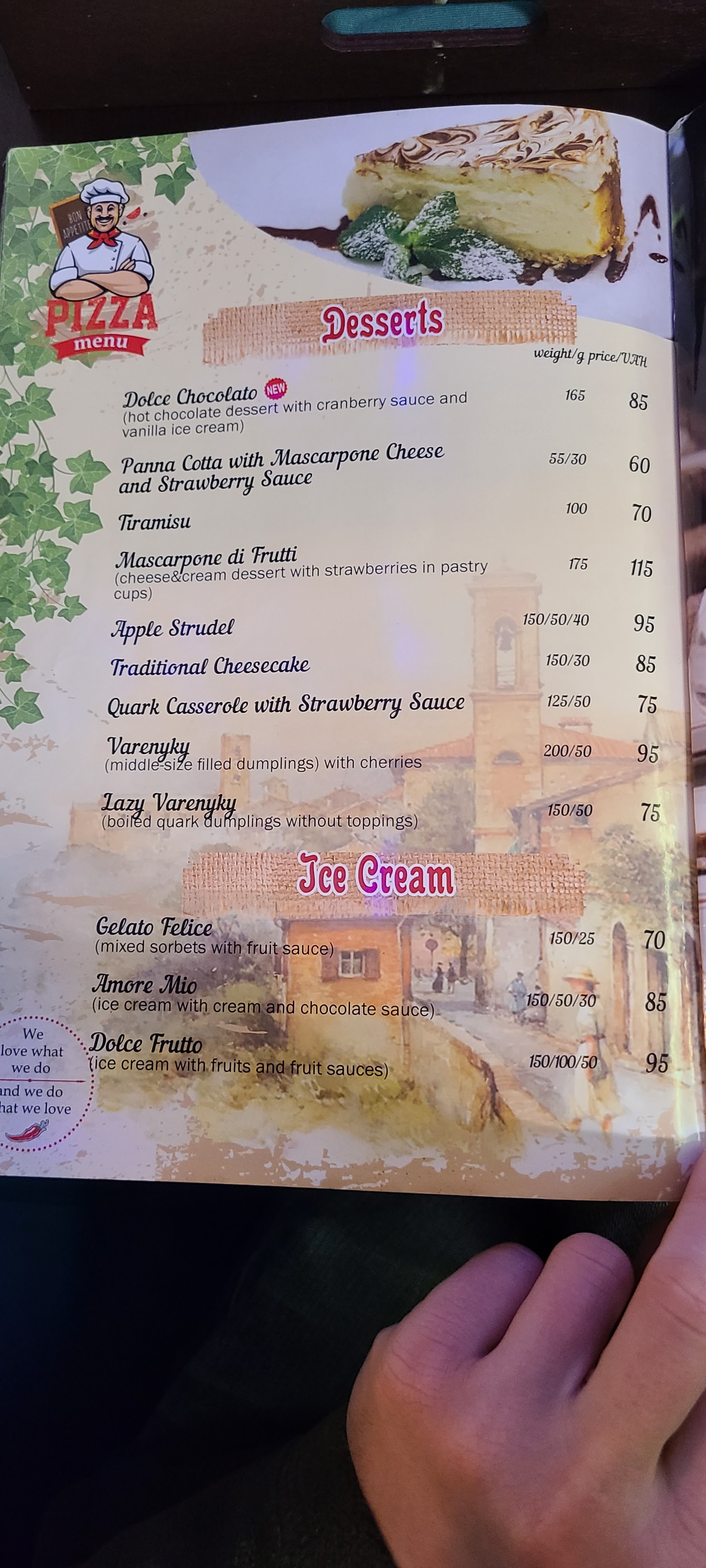 Felice menu 3
