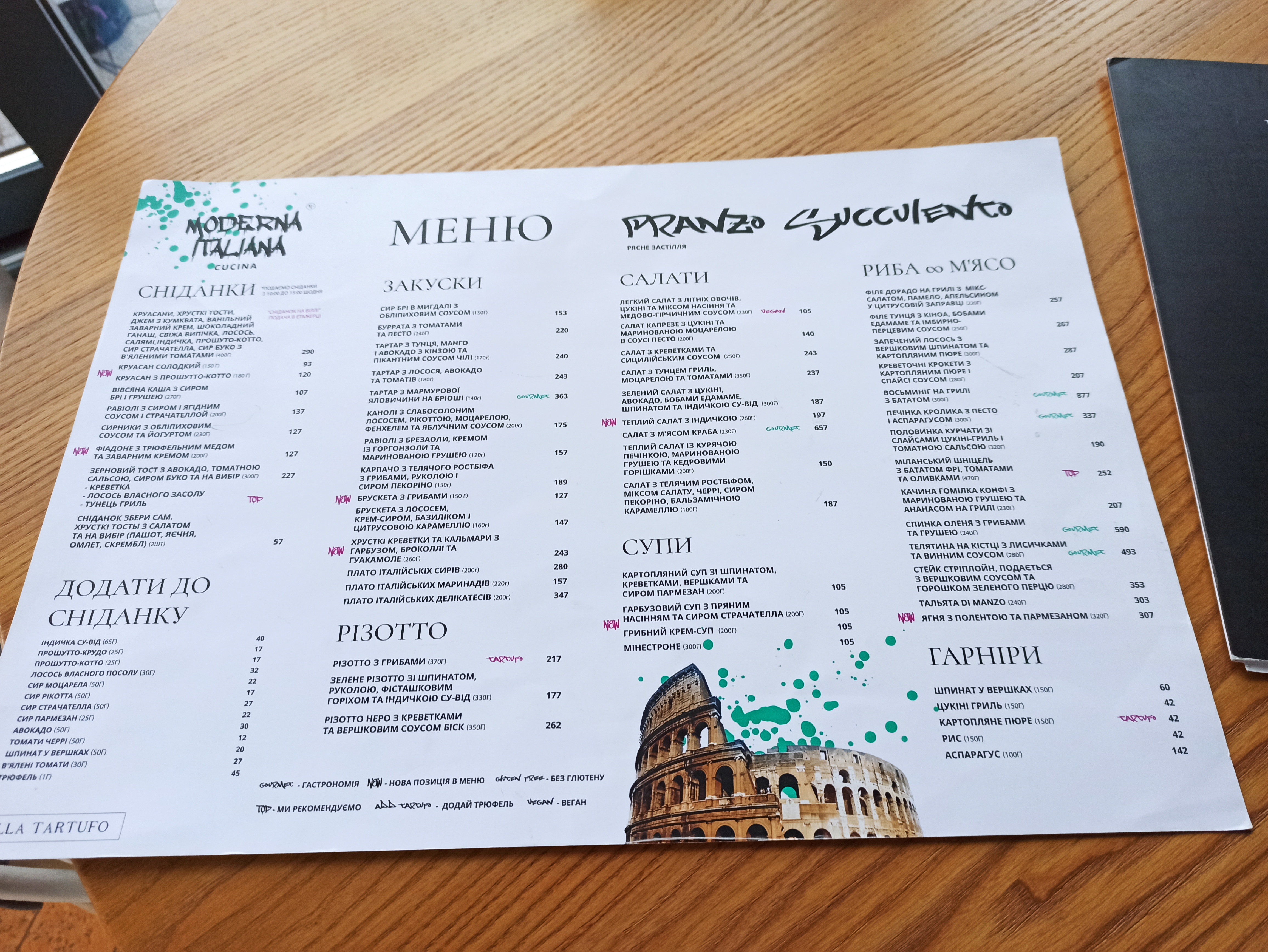 Villa Tartufo menu 3