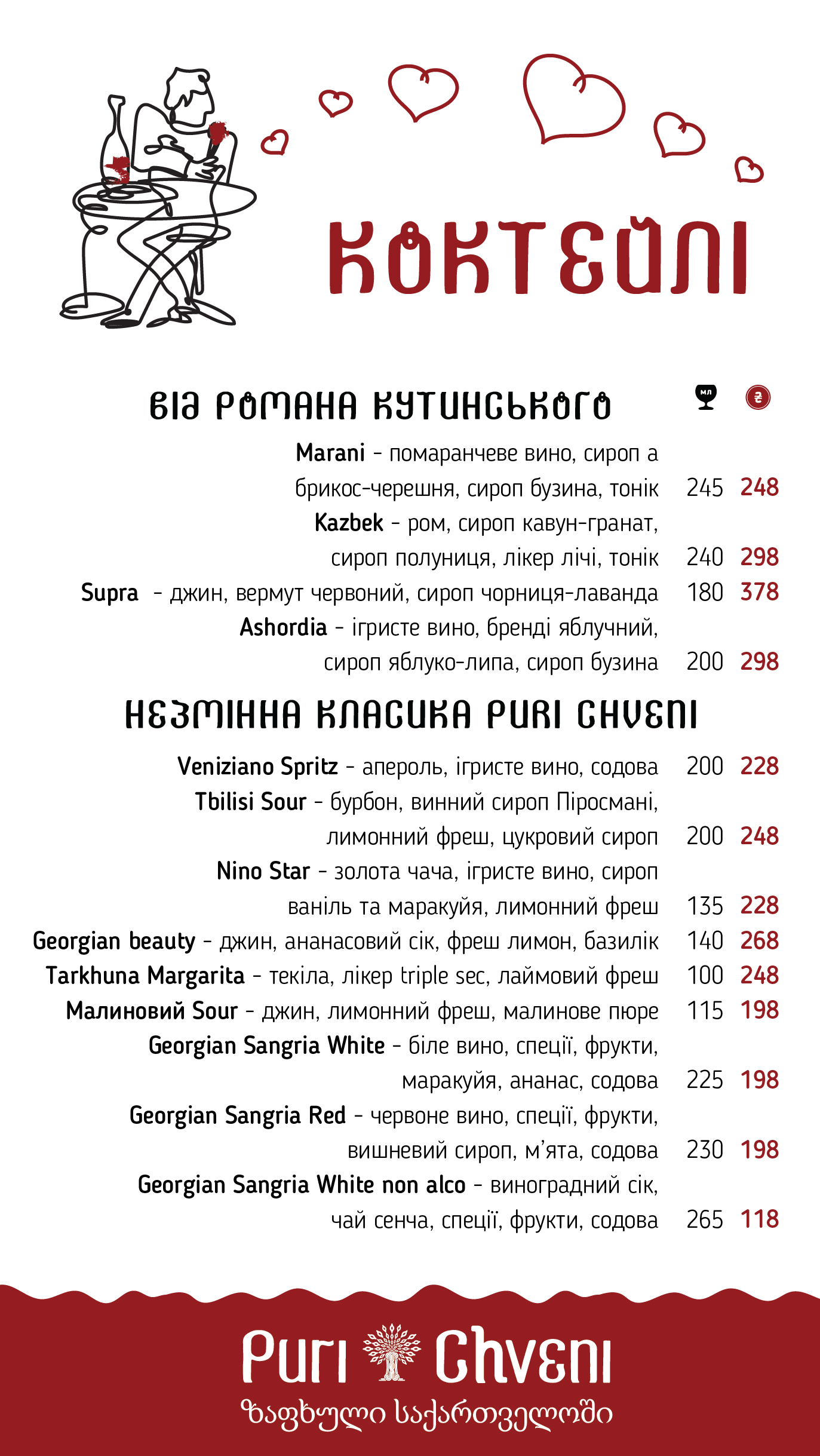 Puri Chveni / Пури Чвени menu 7