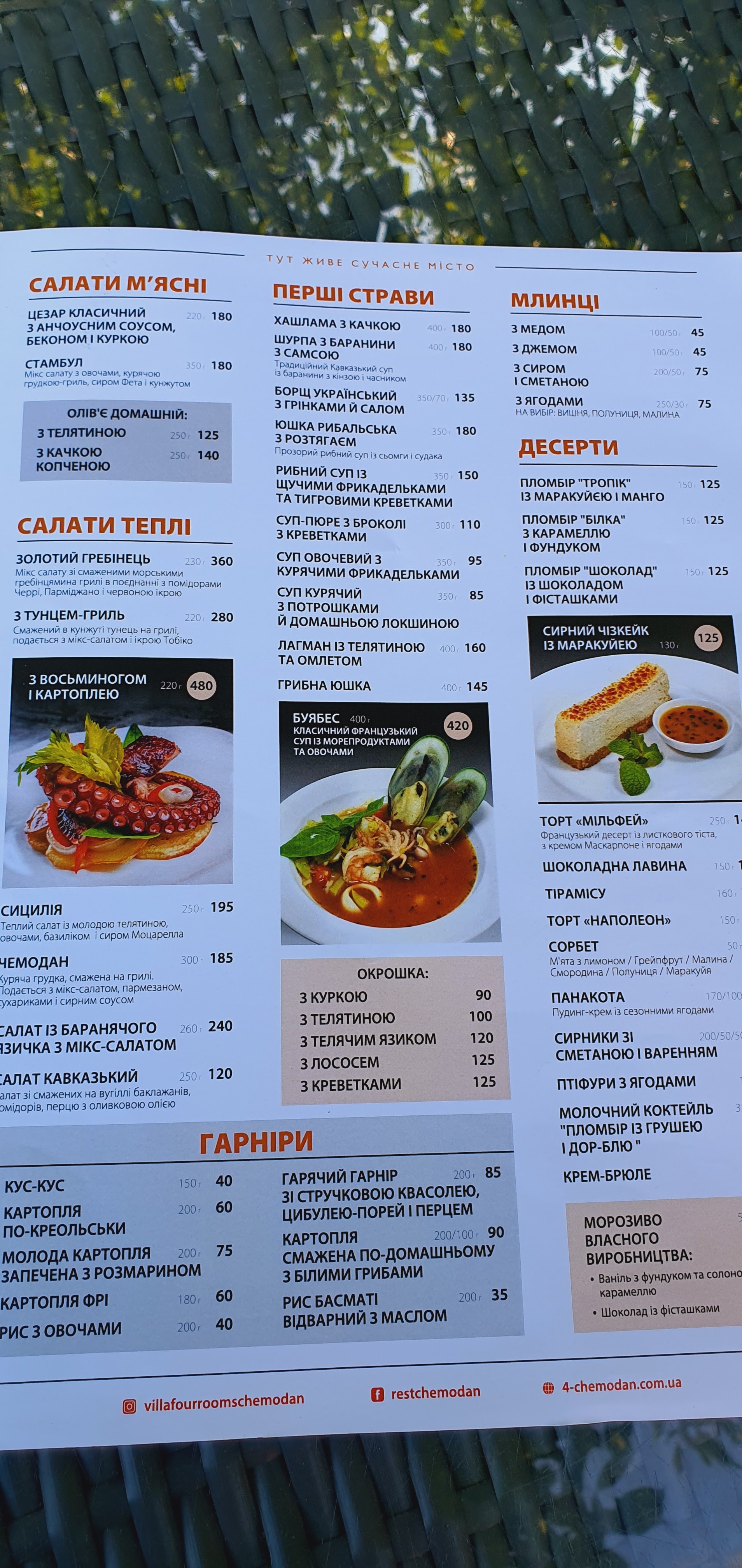 Chemodan menu 1